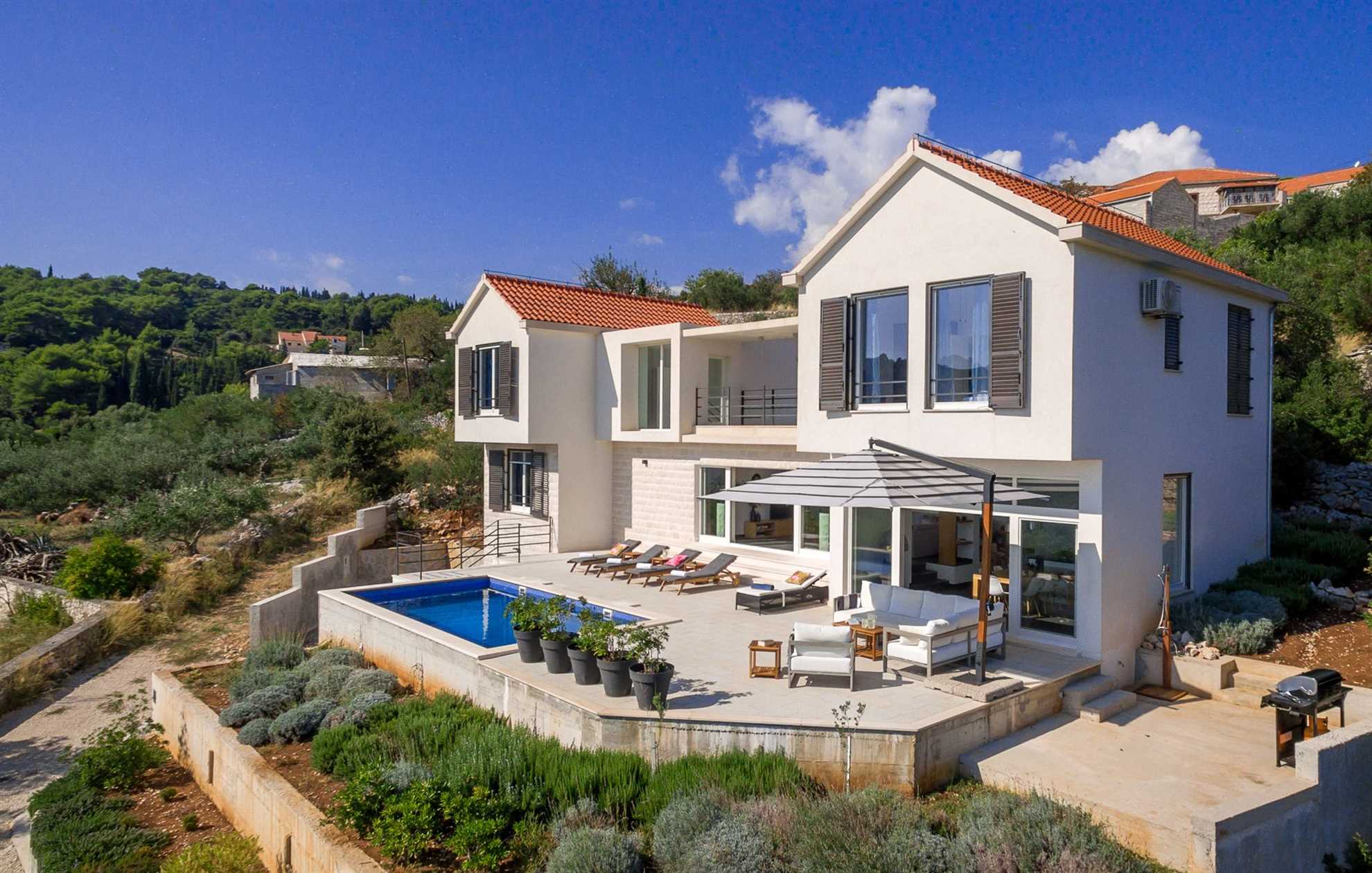 Villa Andora, Modern Villa in Selca