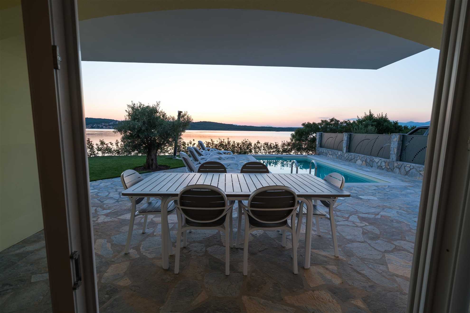 Seafront Villa Claudia with a panoramic Seaview and a swimming pool
