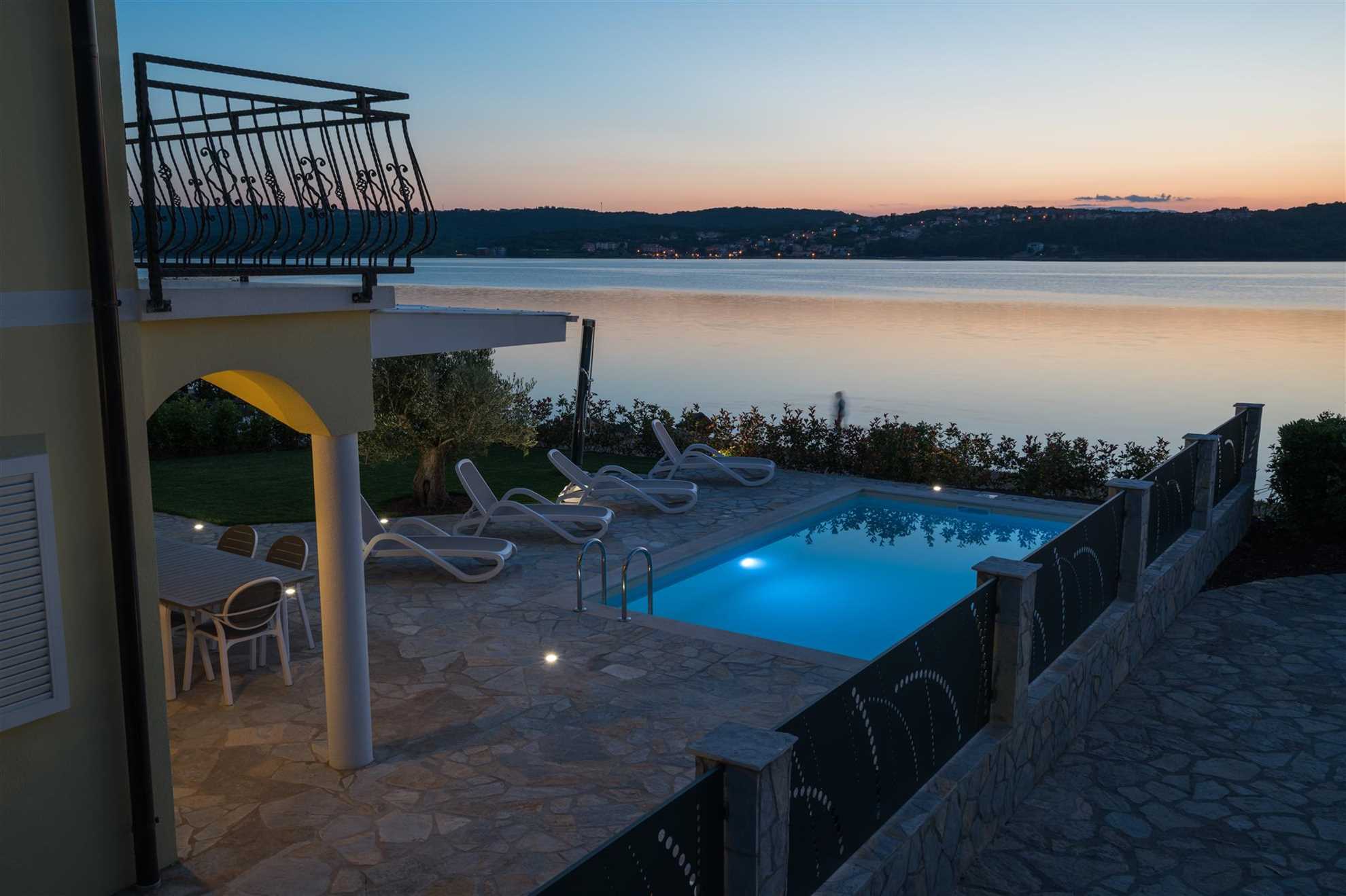 Seafront Villa Claudia with a panoramic Seaview and a swimming pool