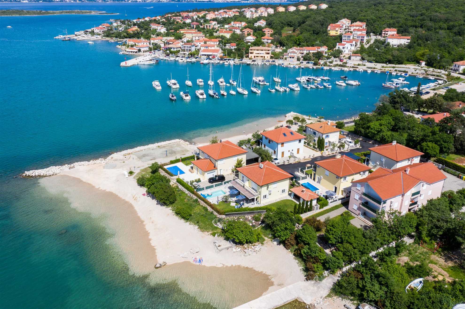 Seafront Villa Claudia with a panoramic Seaview and a swimming pool