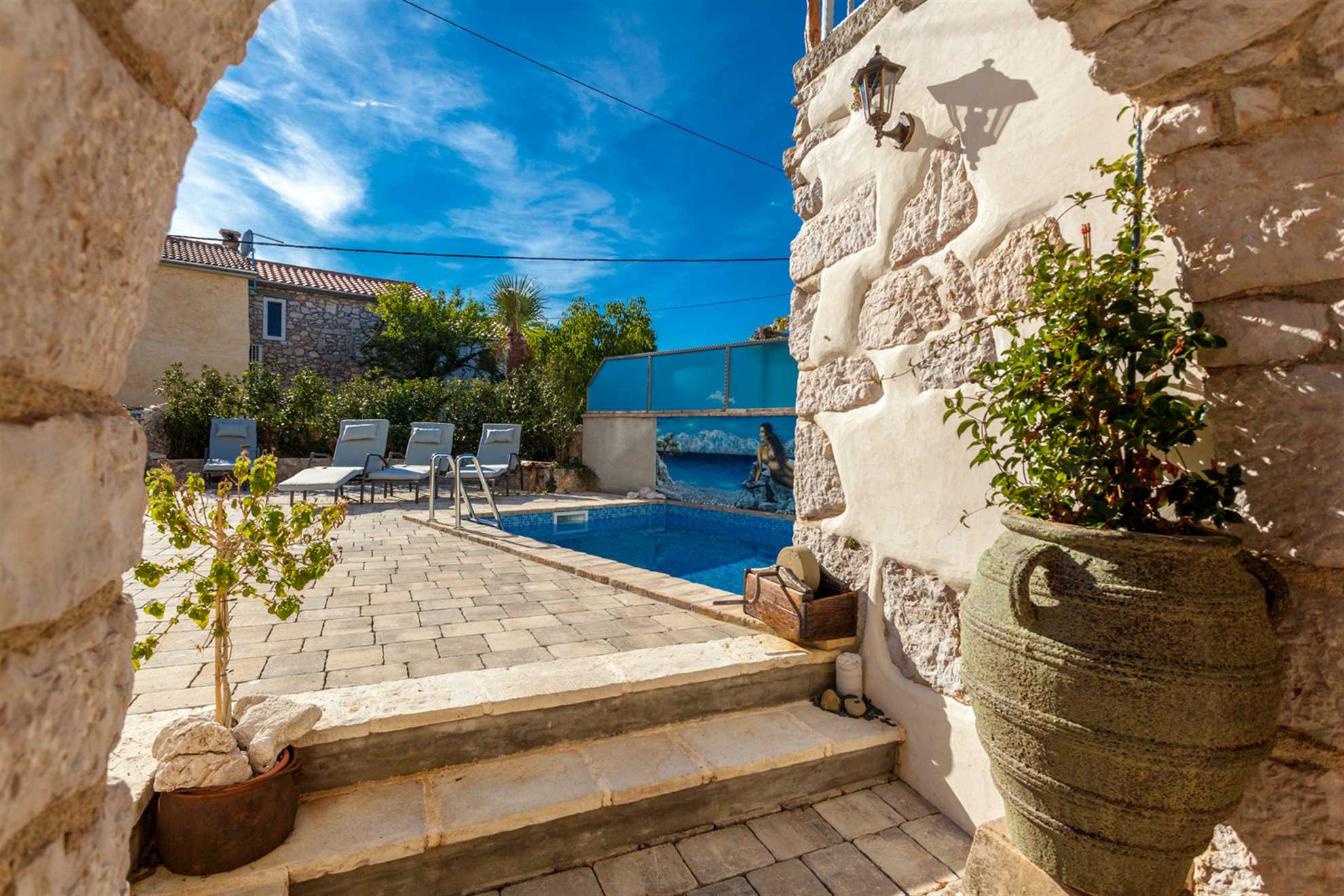 Rustic stone house Villa Dunatić with a private pool