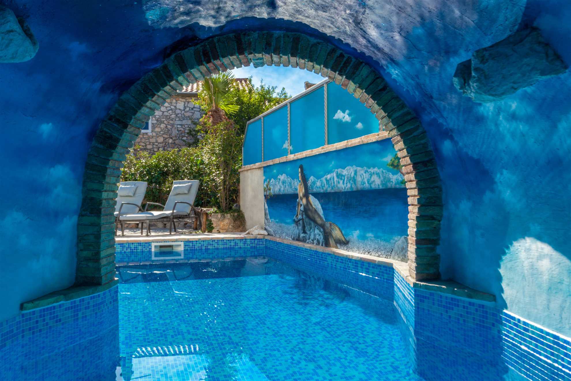 Rustic stone house Villa Dunatić with a private pool
