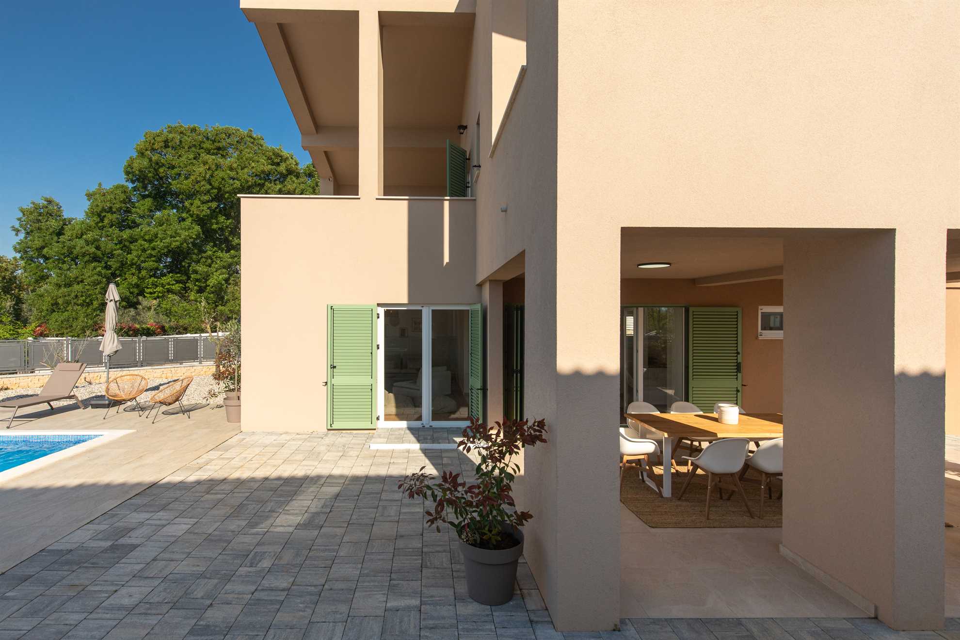 Villa OLIVE OCEAN mit Pool und Meerblick