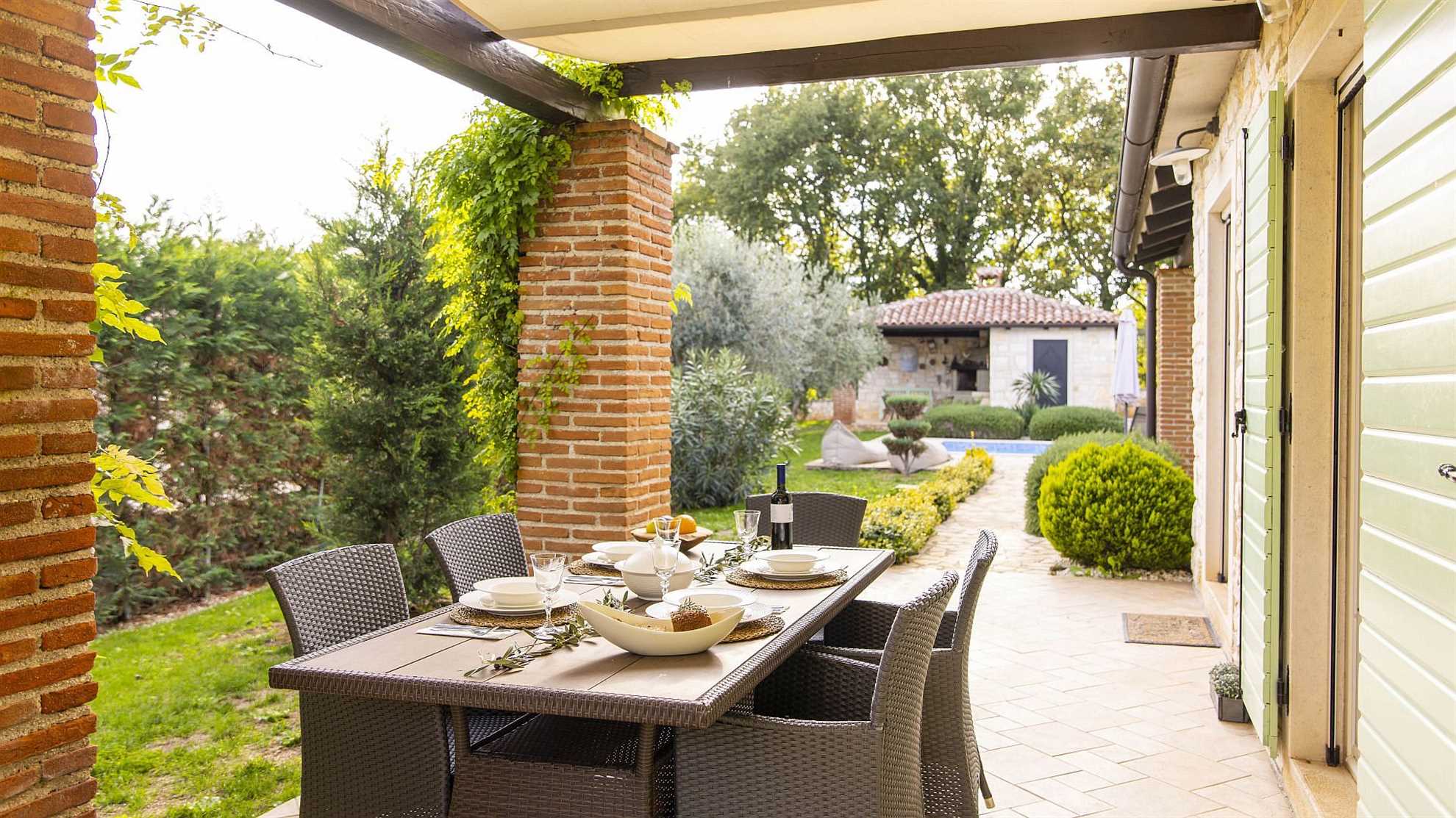 Beautiful stone villas complex near Tinjan