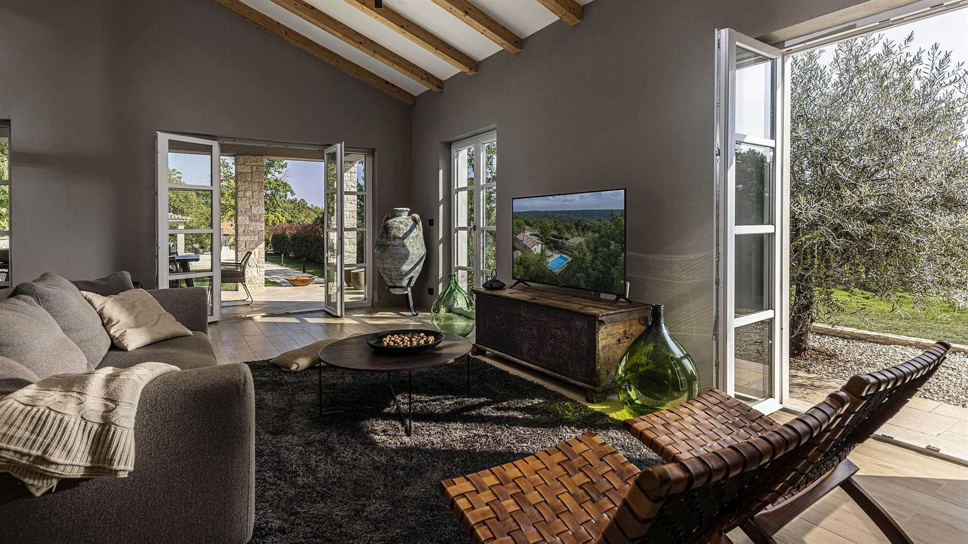 Beautiful stone villas complex near Tinjan