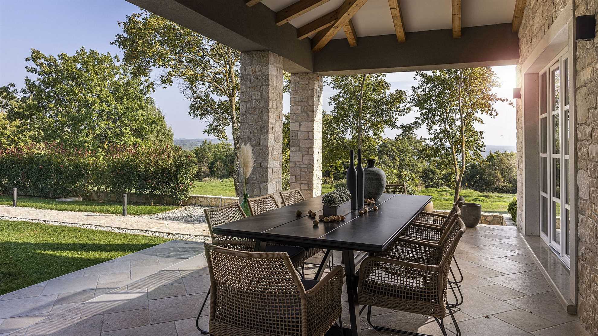 Beautiful stone villas complex near Tinjan