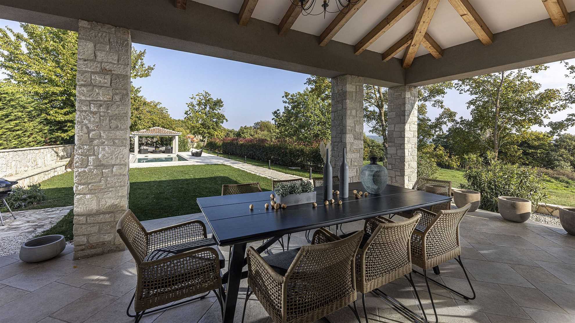 Beautiful stone villas complex near Tinjan