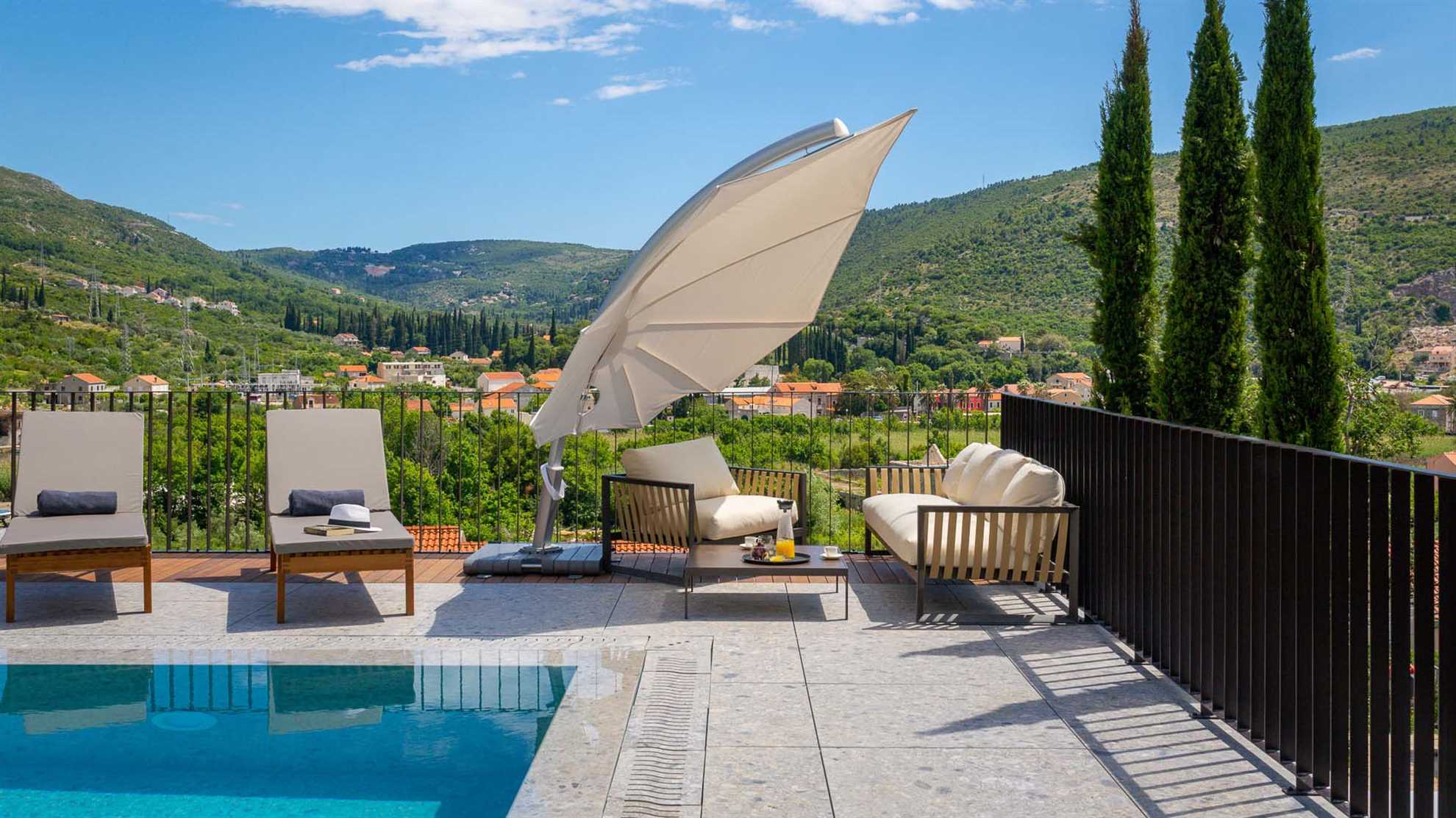 Luxurious villa near Dubrovnik with amazing view