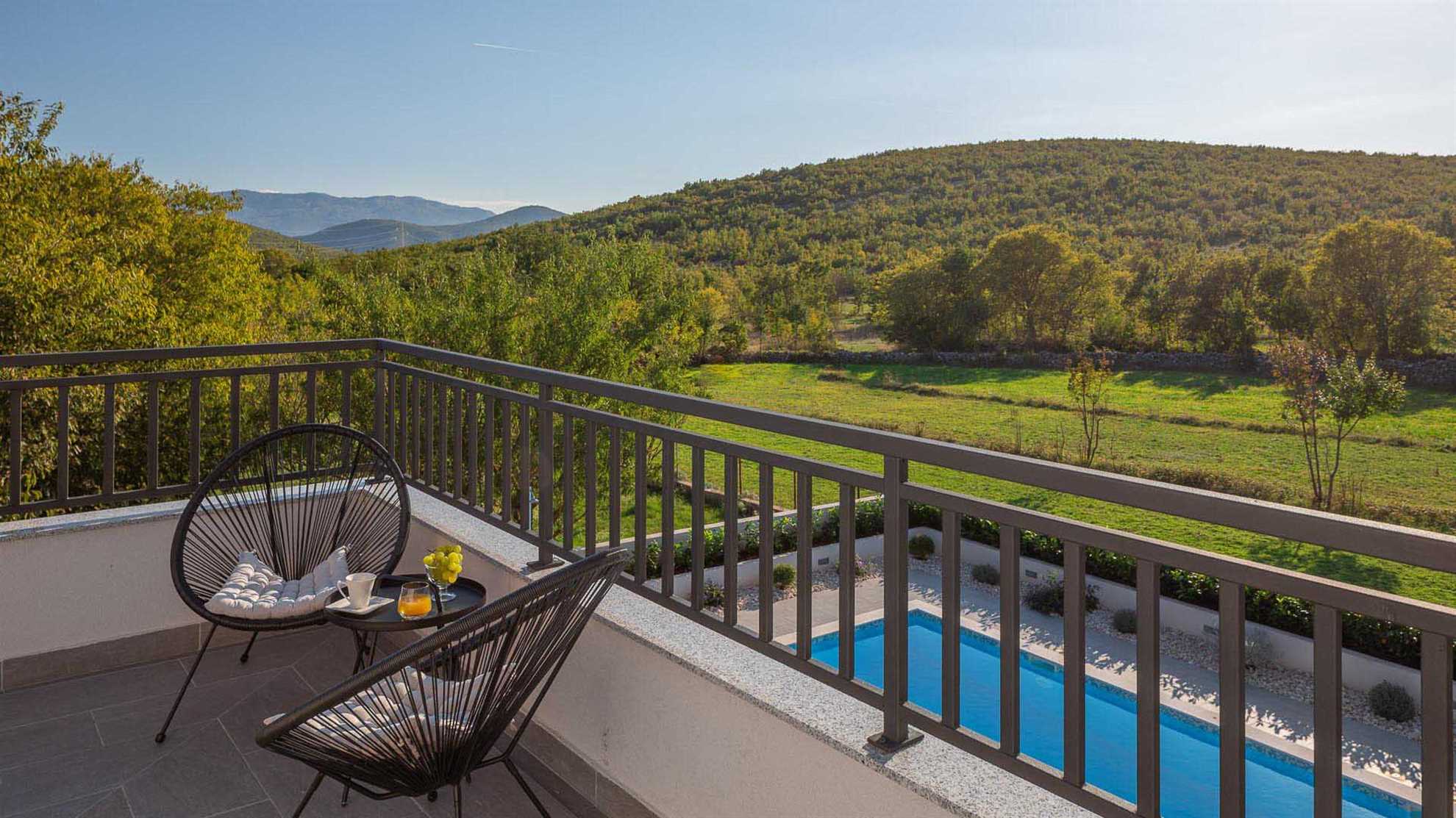 Modern villa with beautiful garden and swimming pool in Sičani