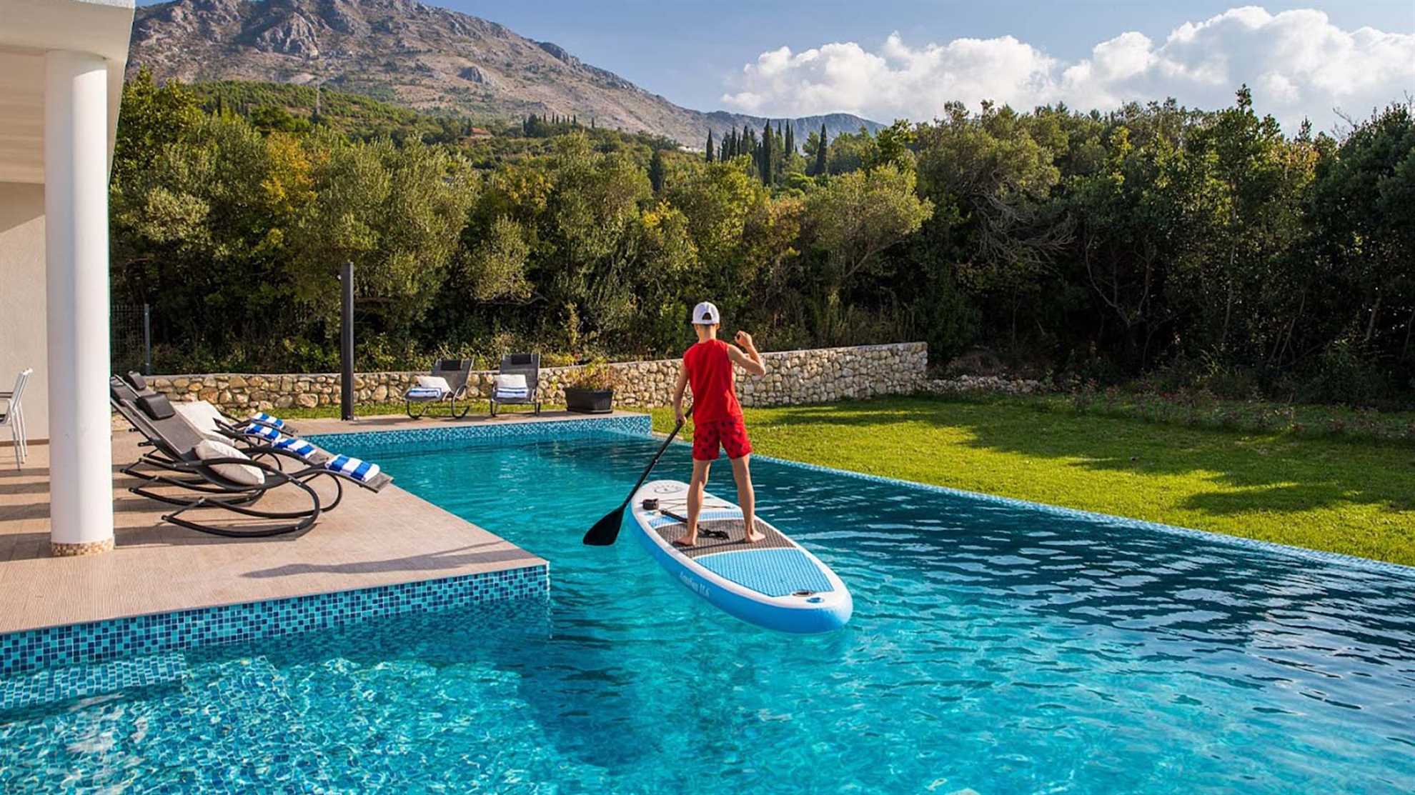Stylish villa near Dubrovnik with a swimming pool