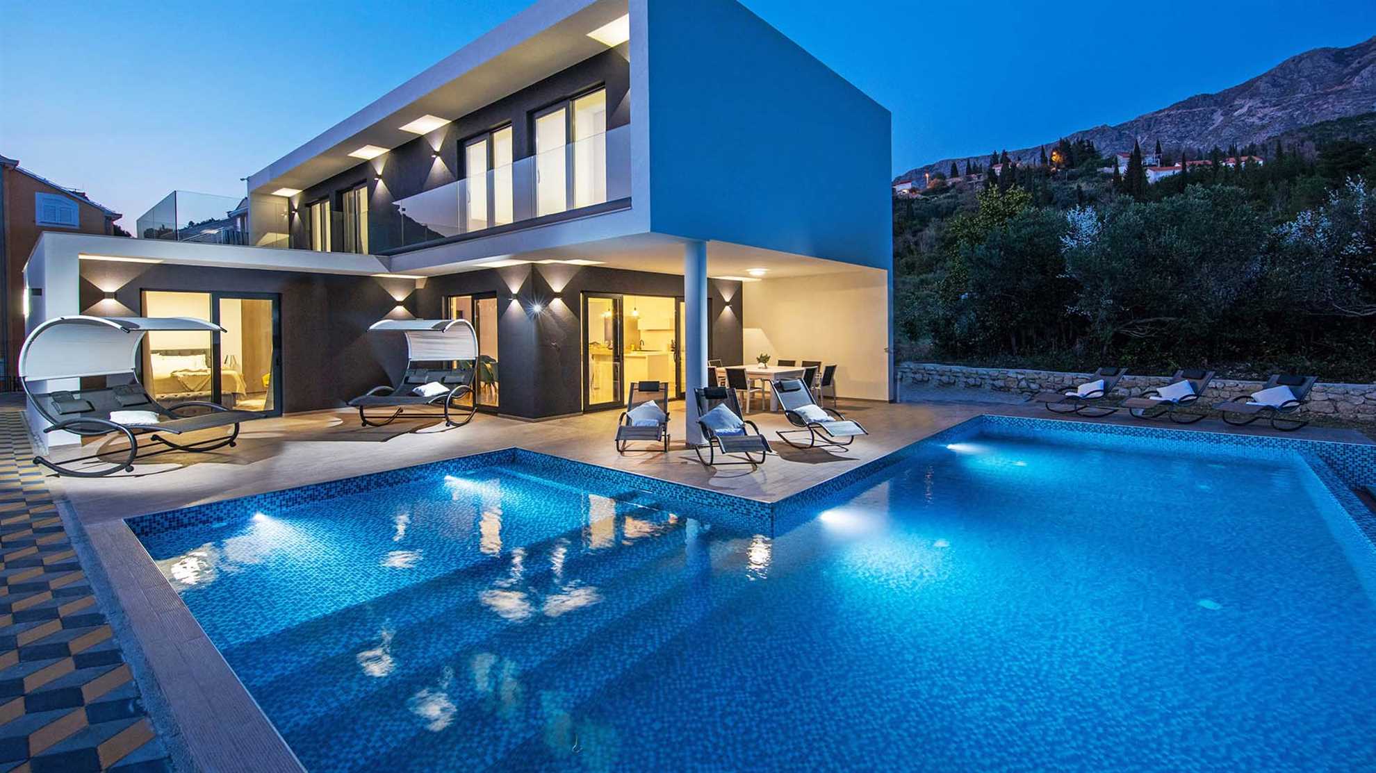 Stylish villa near Dubrovnik with a swimming pool