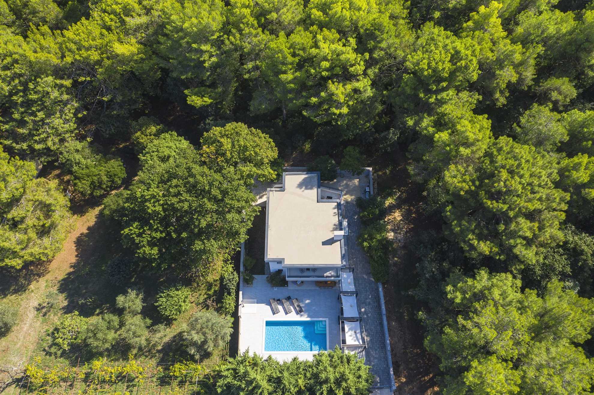 Elegant poolside villa in a pine forest in Banjole