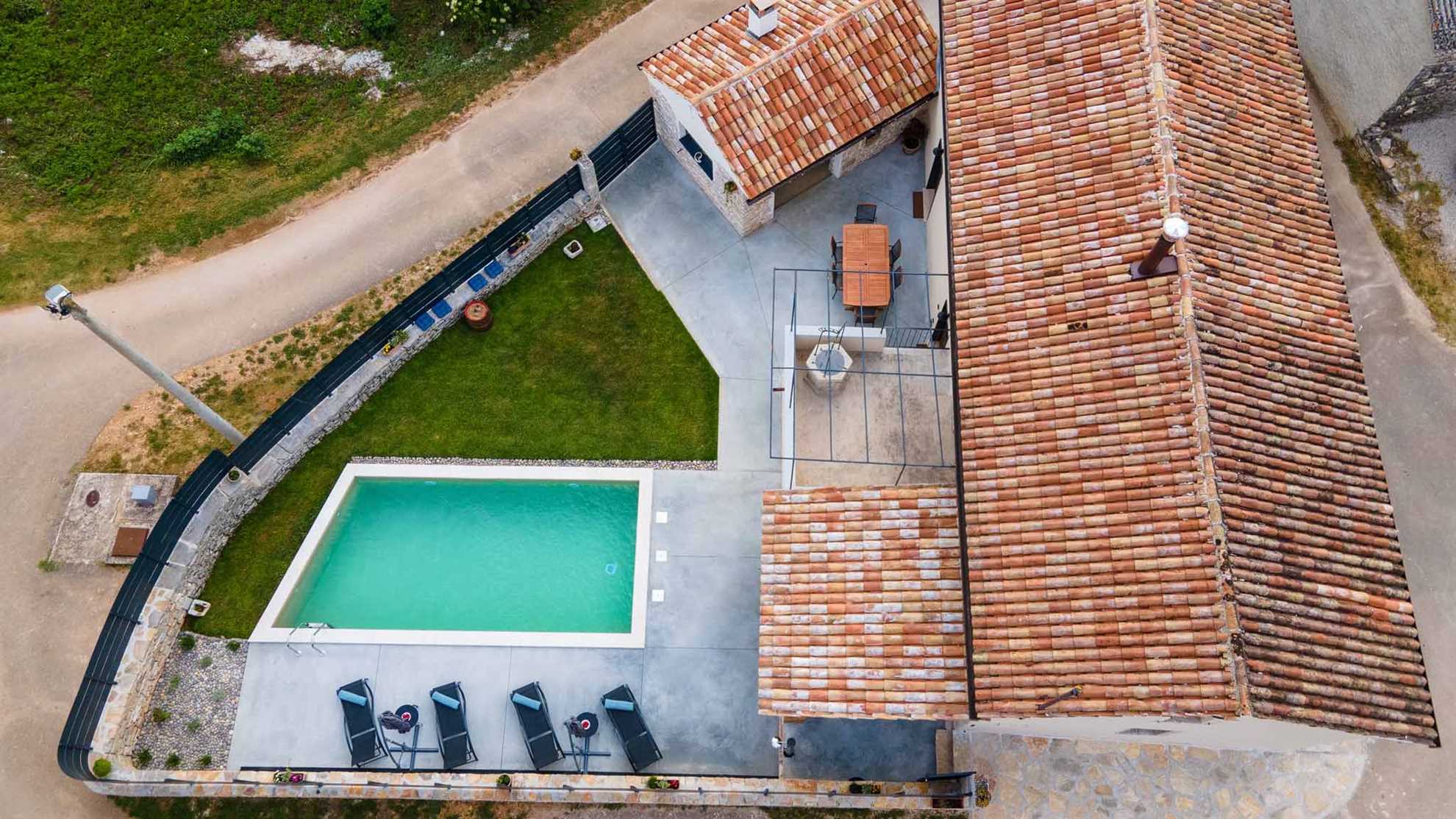 A small family villa in Pazin with a swimming pool