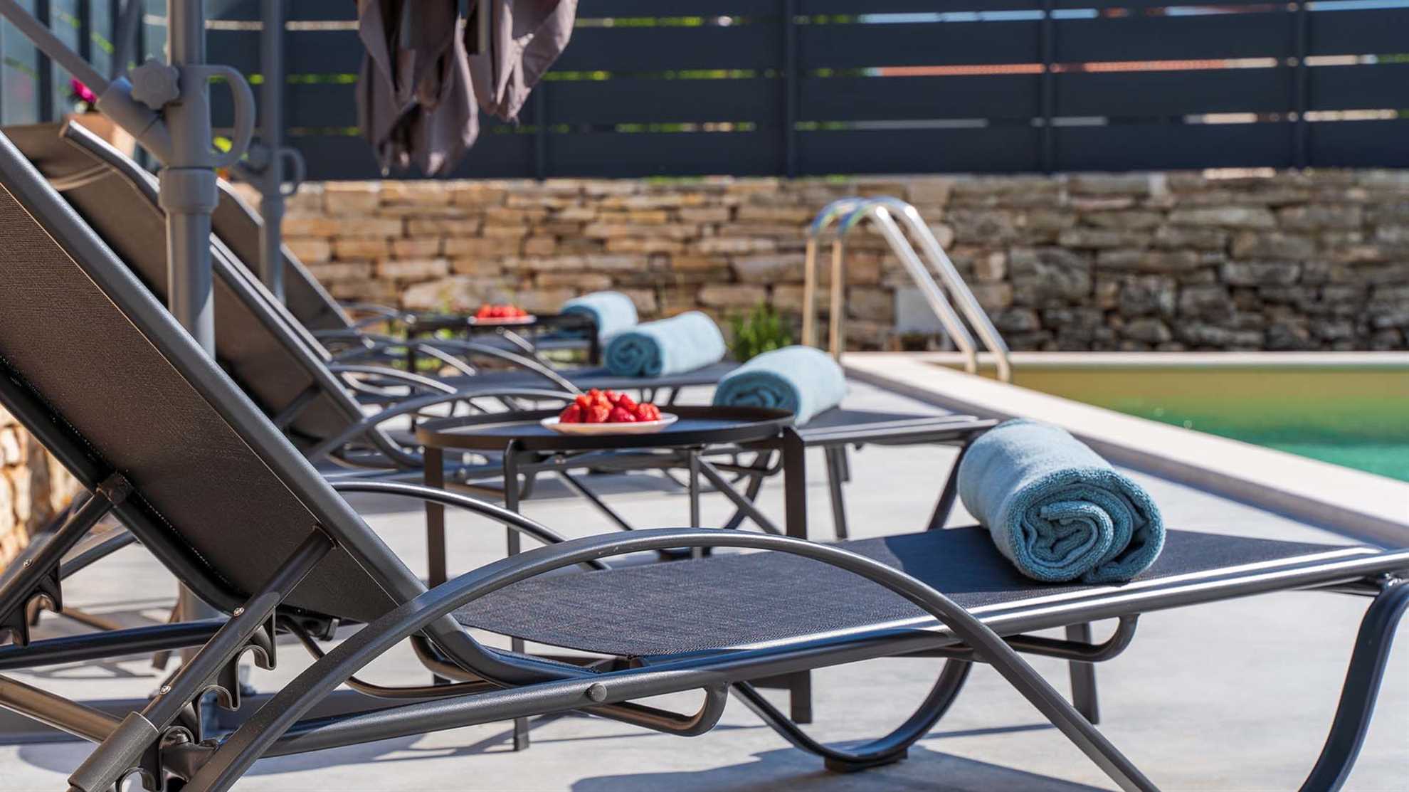 A small family villa in Pazin with a swimming pool