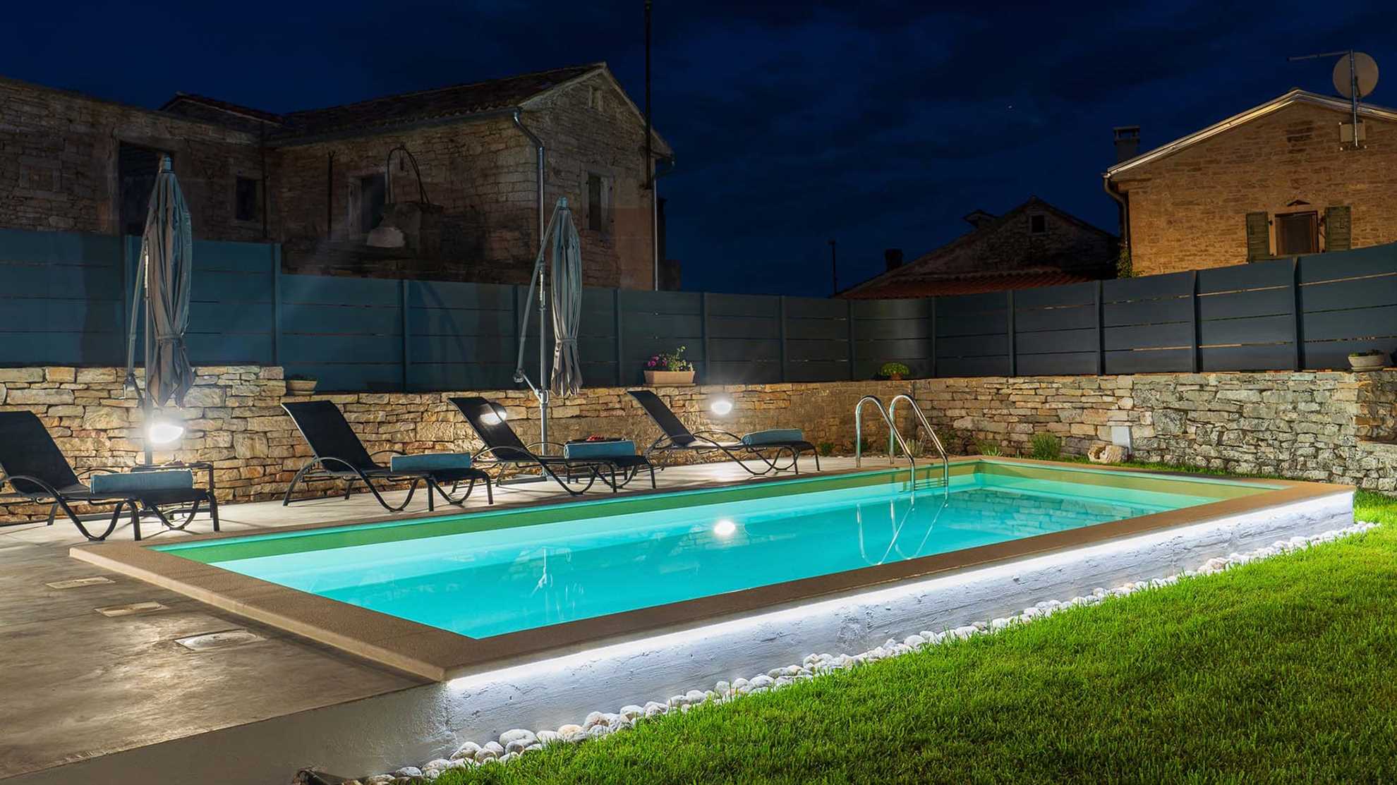 A small family villa in Pazin with a swimming pool
