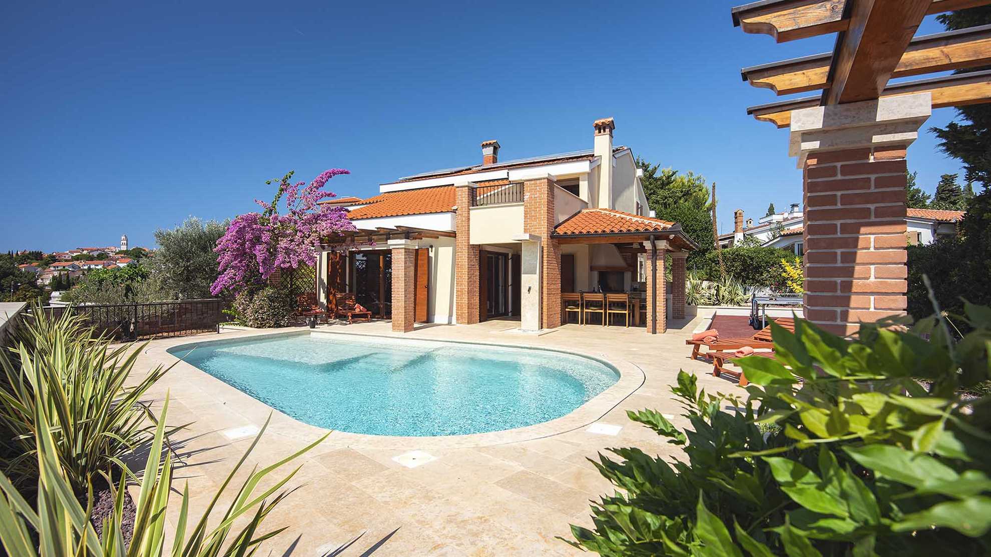 A modern, poolside villa in Premantura, Istria
