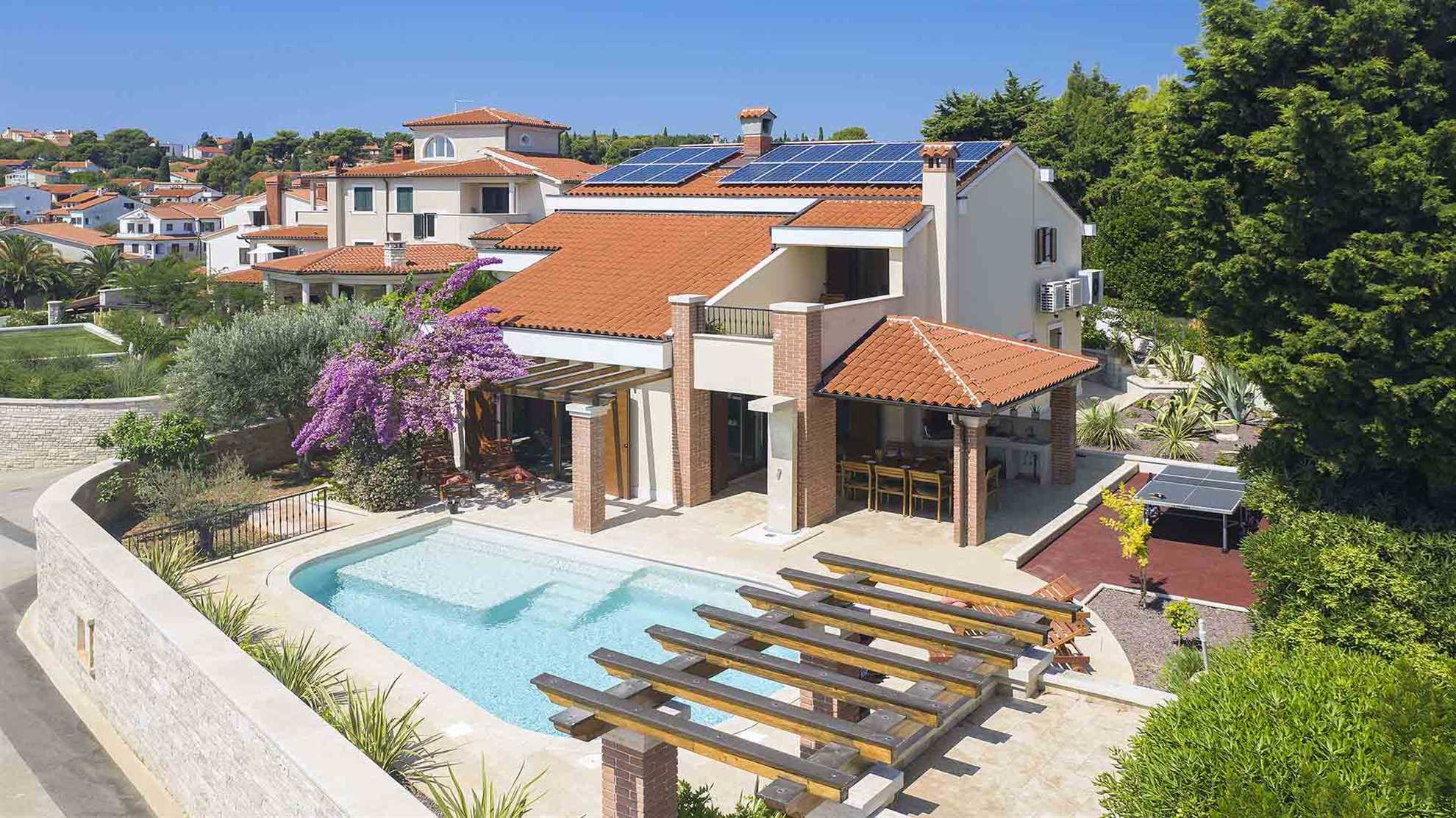 A modern, poolside villa in Premantura, Istria