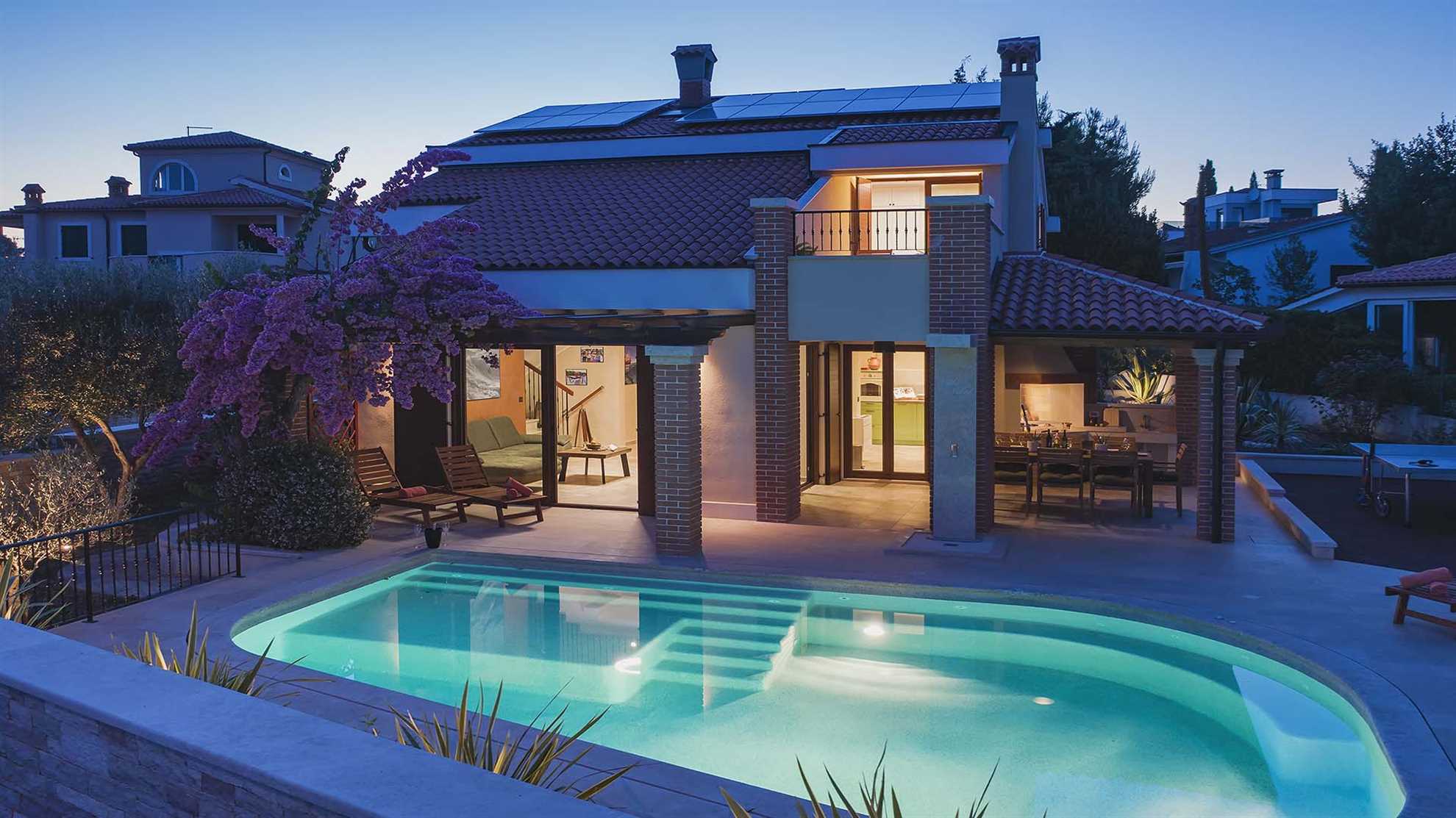 A modern, poolside villa in Premantura, Istria