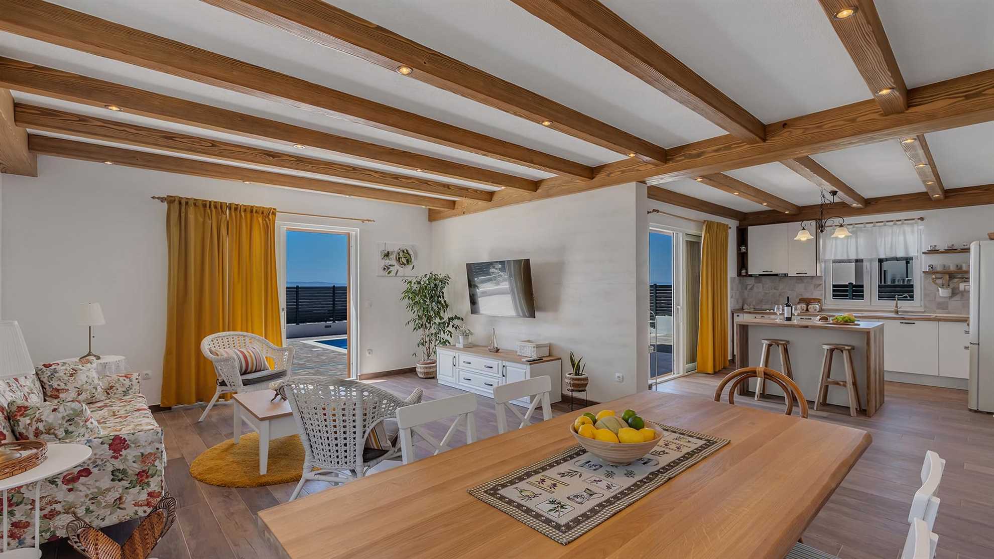 Poolside villa in Makarska with stunning sea view