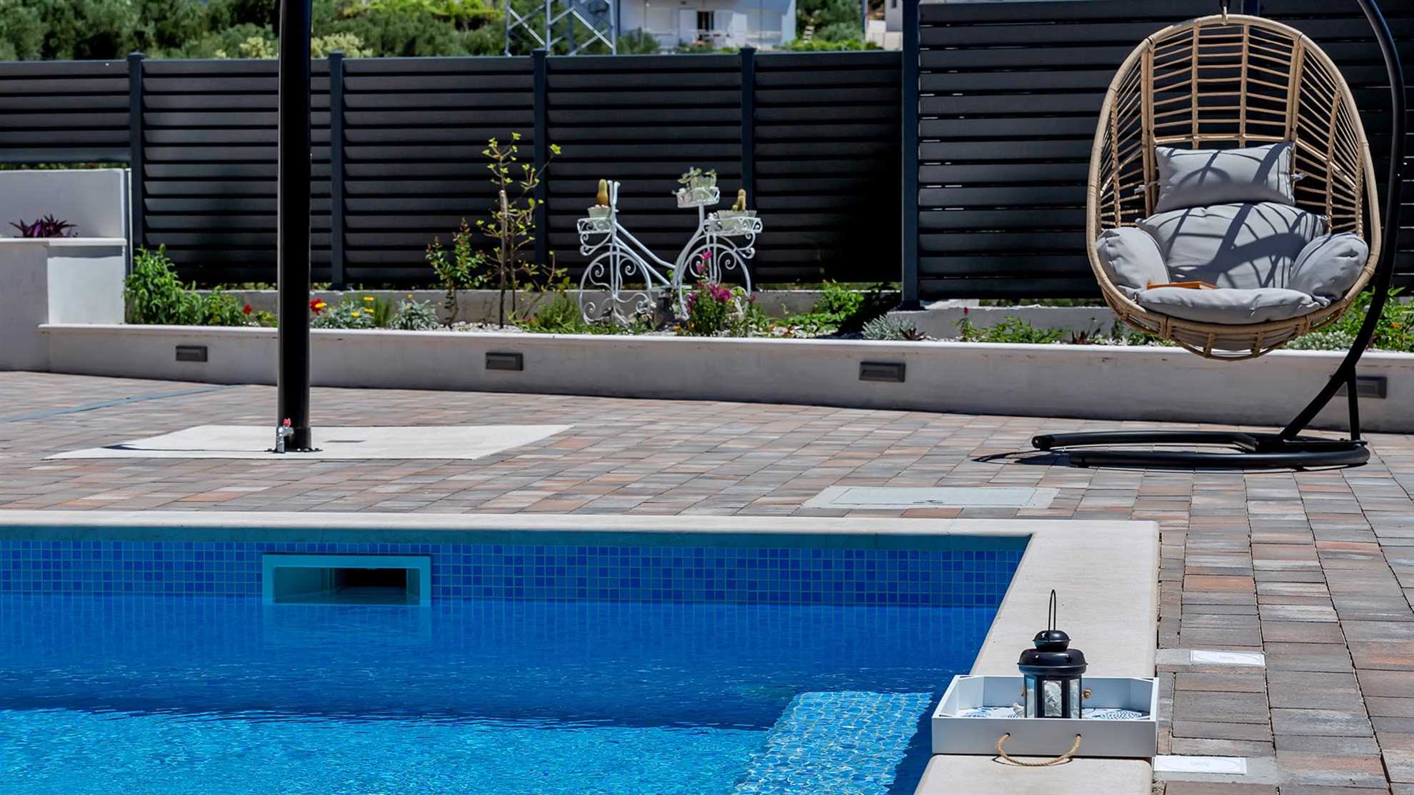 Poolside villa in Makarska with stunning sea view