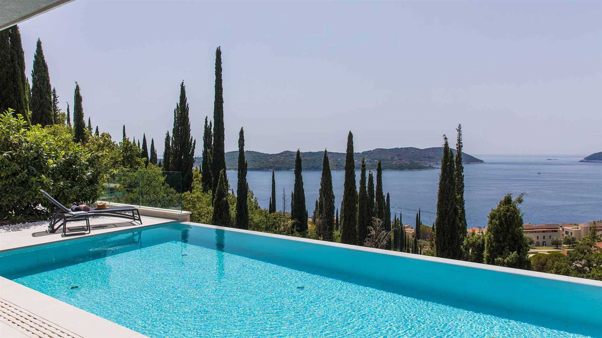 A modern mansion with a fantastic sea view