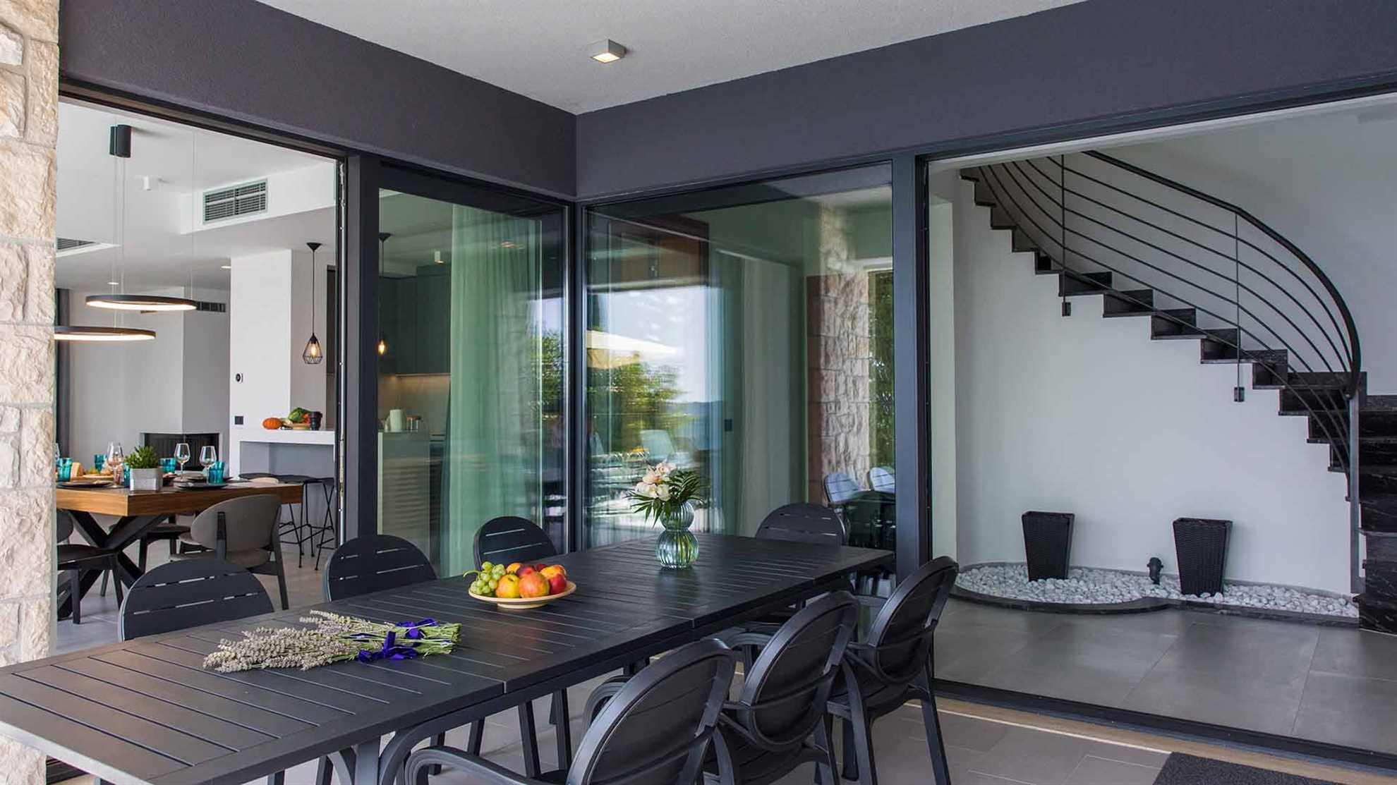 A modern mansion with a fantastic sea view