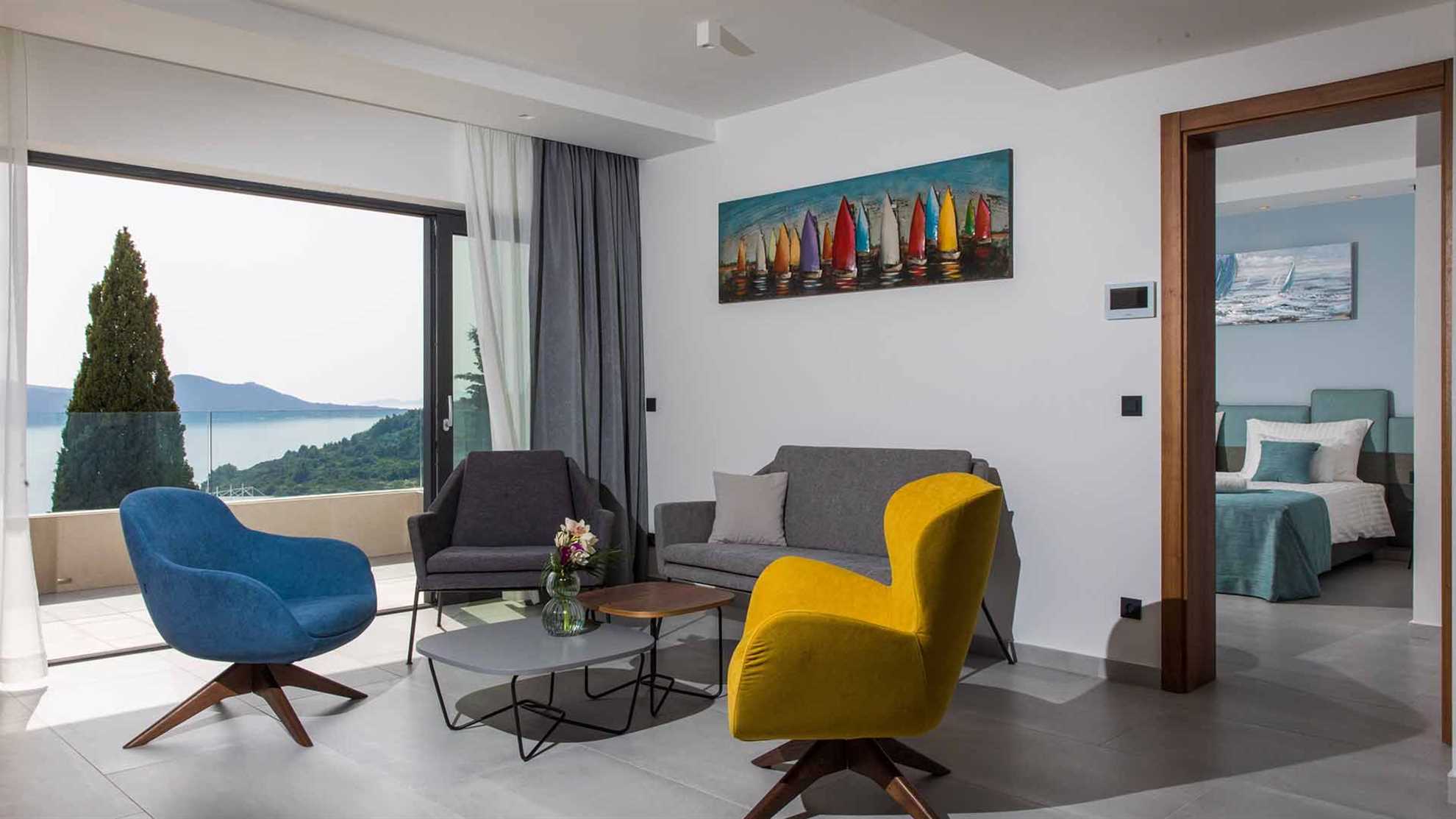 A modern mansion with a fantastic sea view