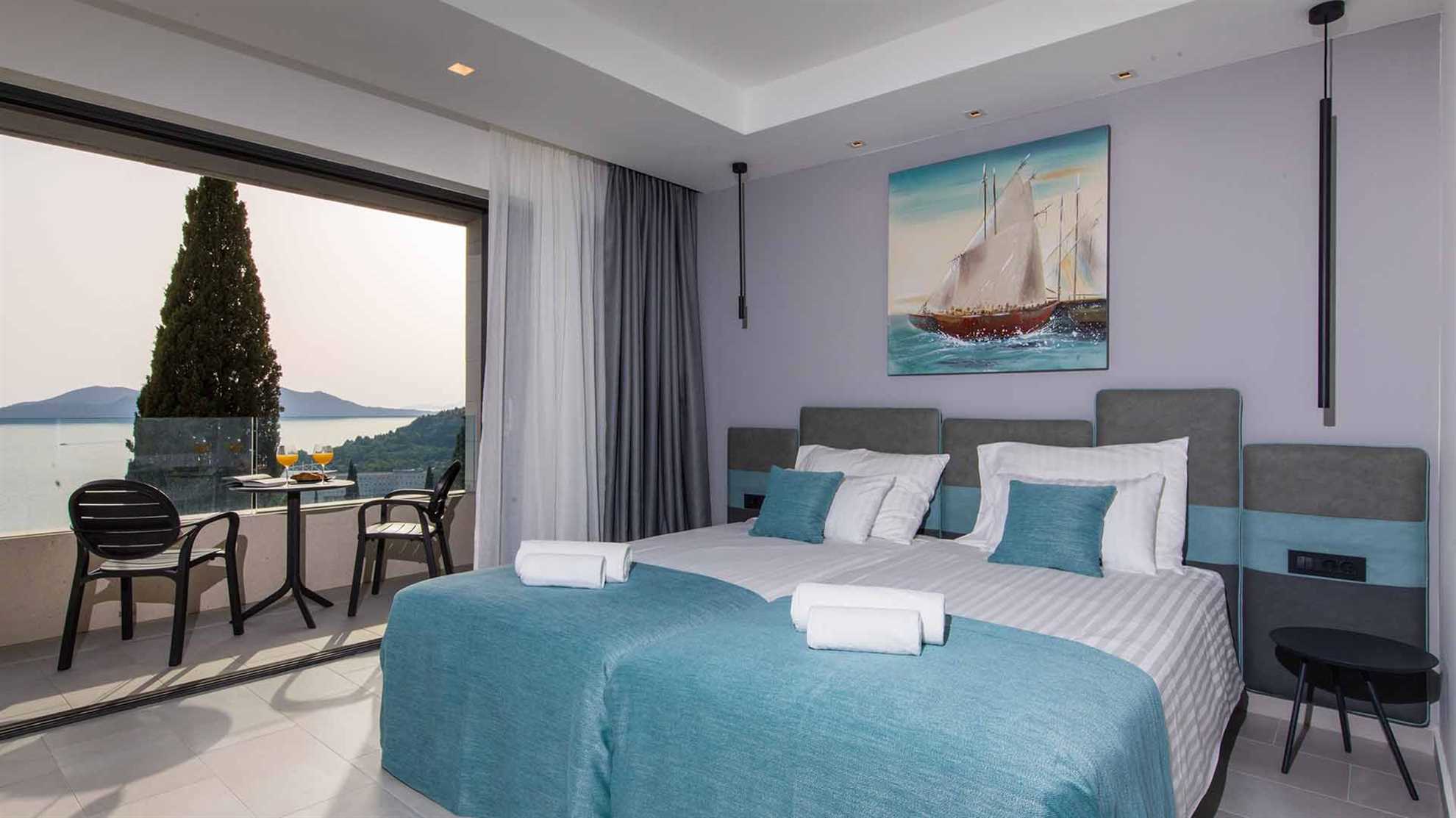 A modern mansion with a fantastic sea view