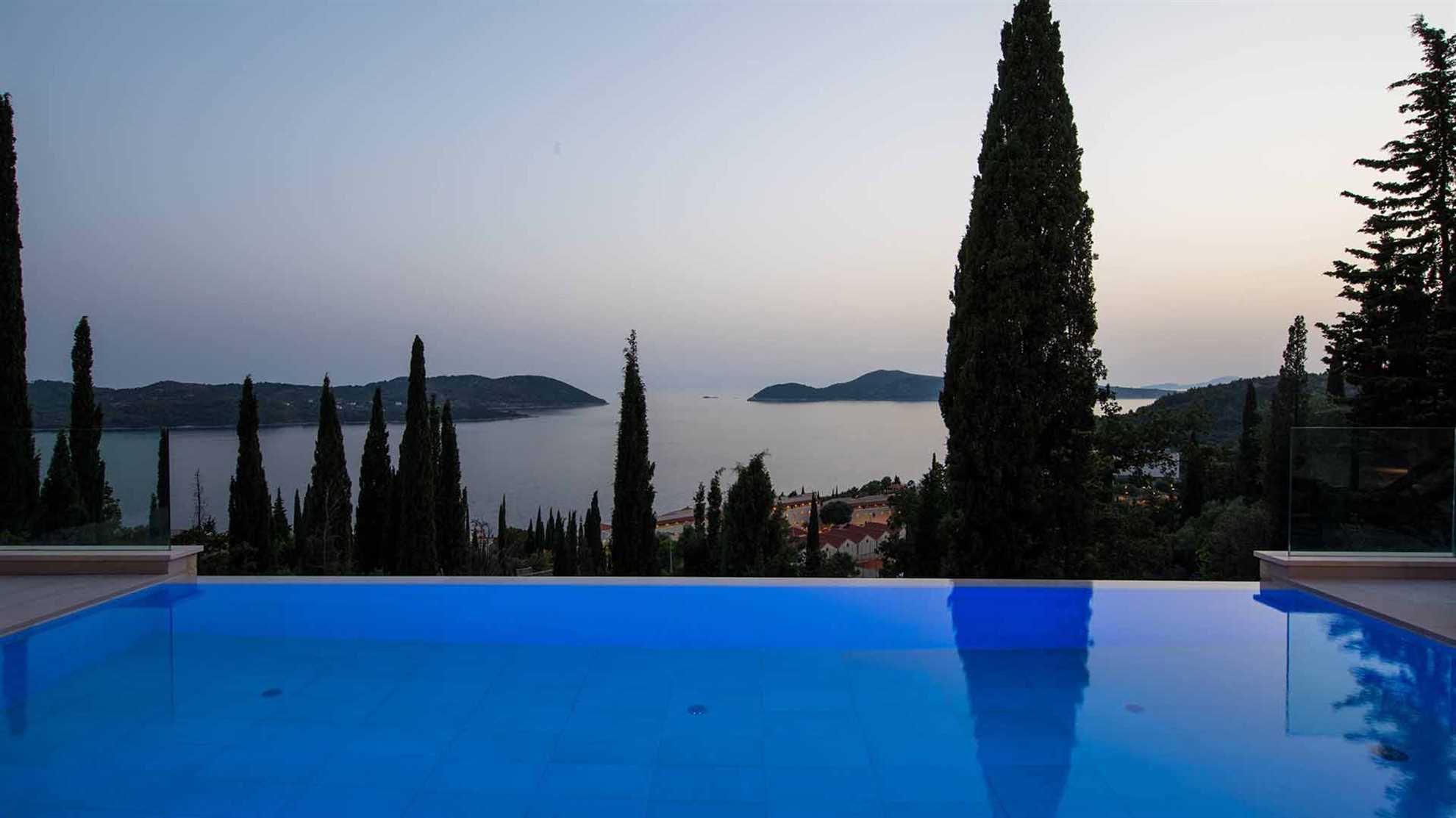 A modern mansion with a fantastic sea view