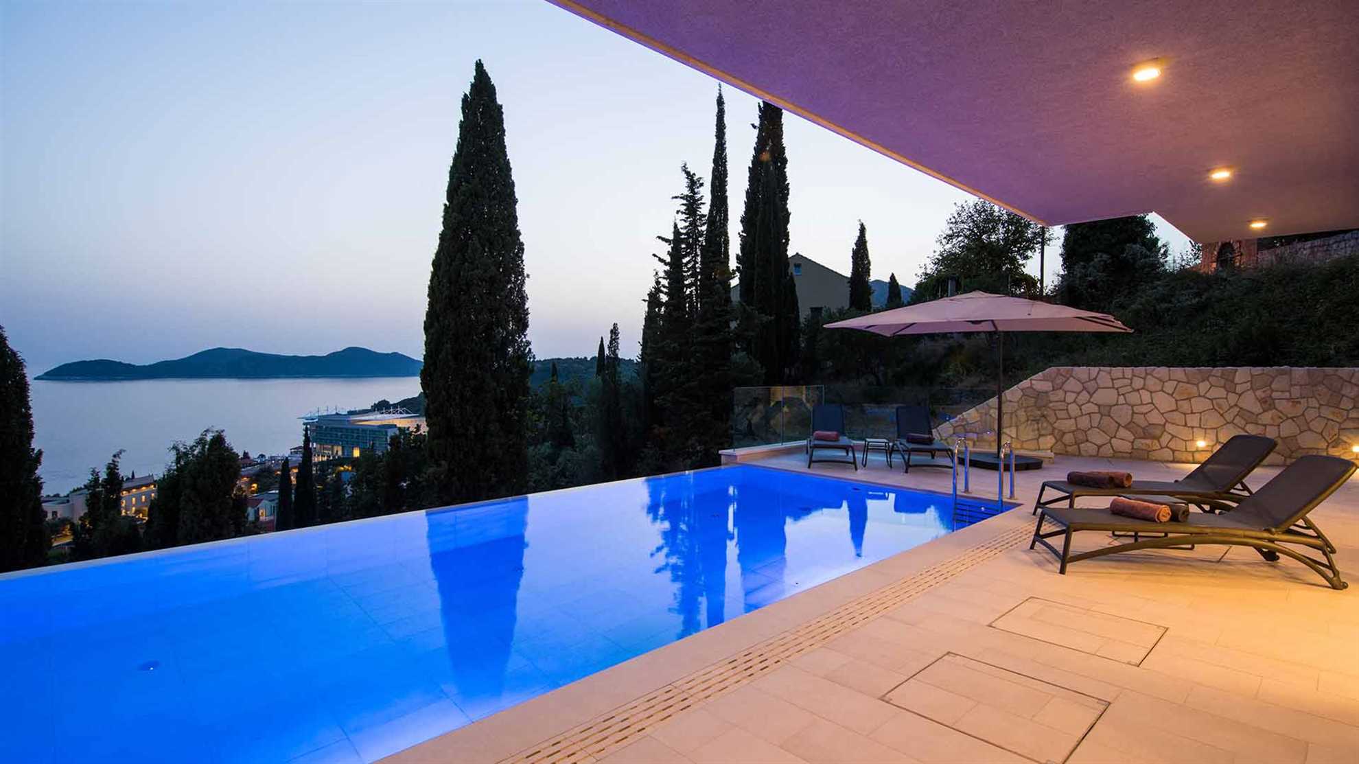 A modern mansion with a fantastic sea view