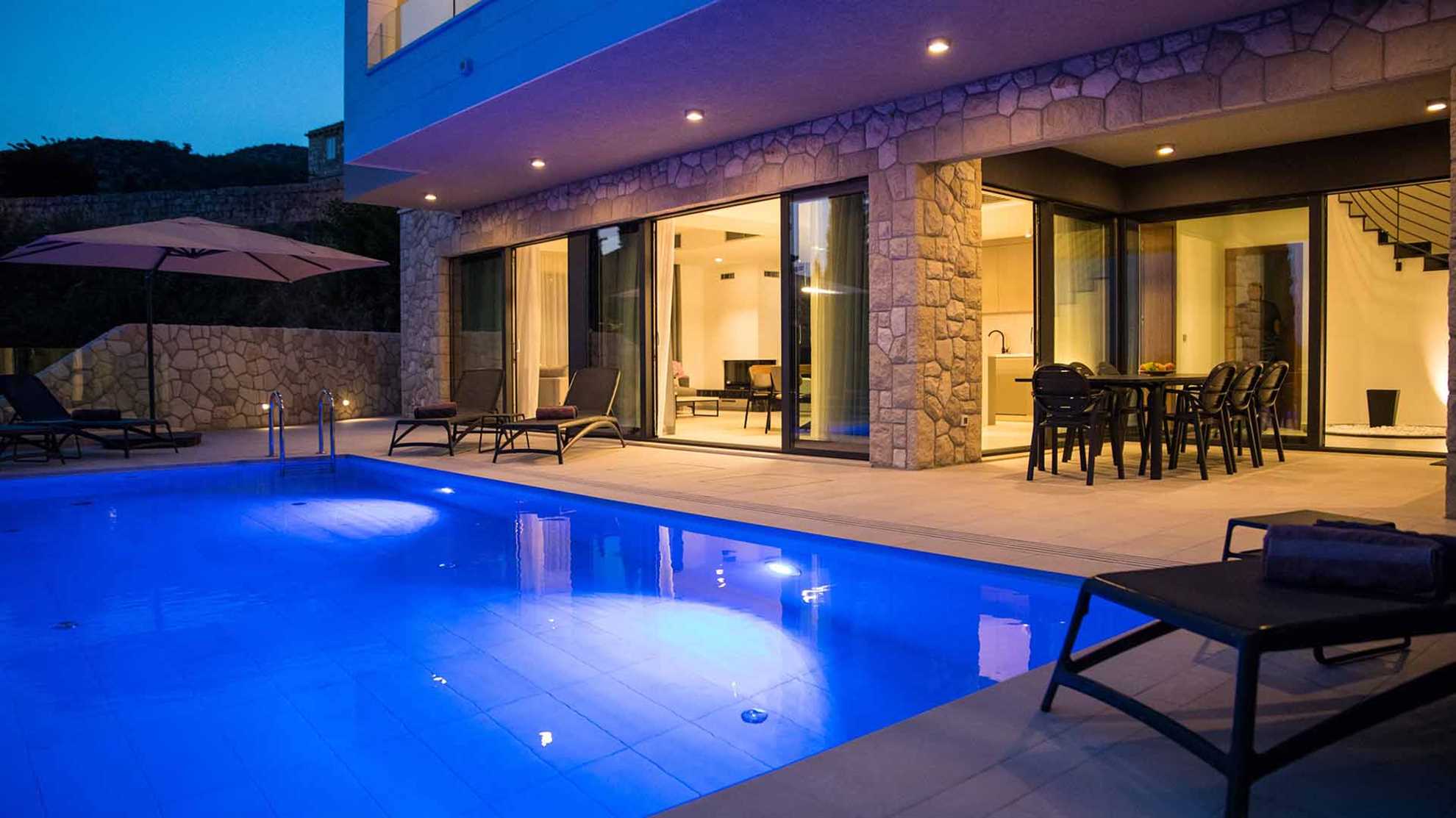 A modern mansion with a fantastic sea view