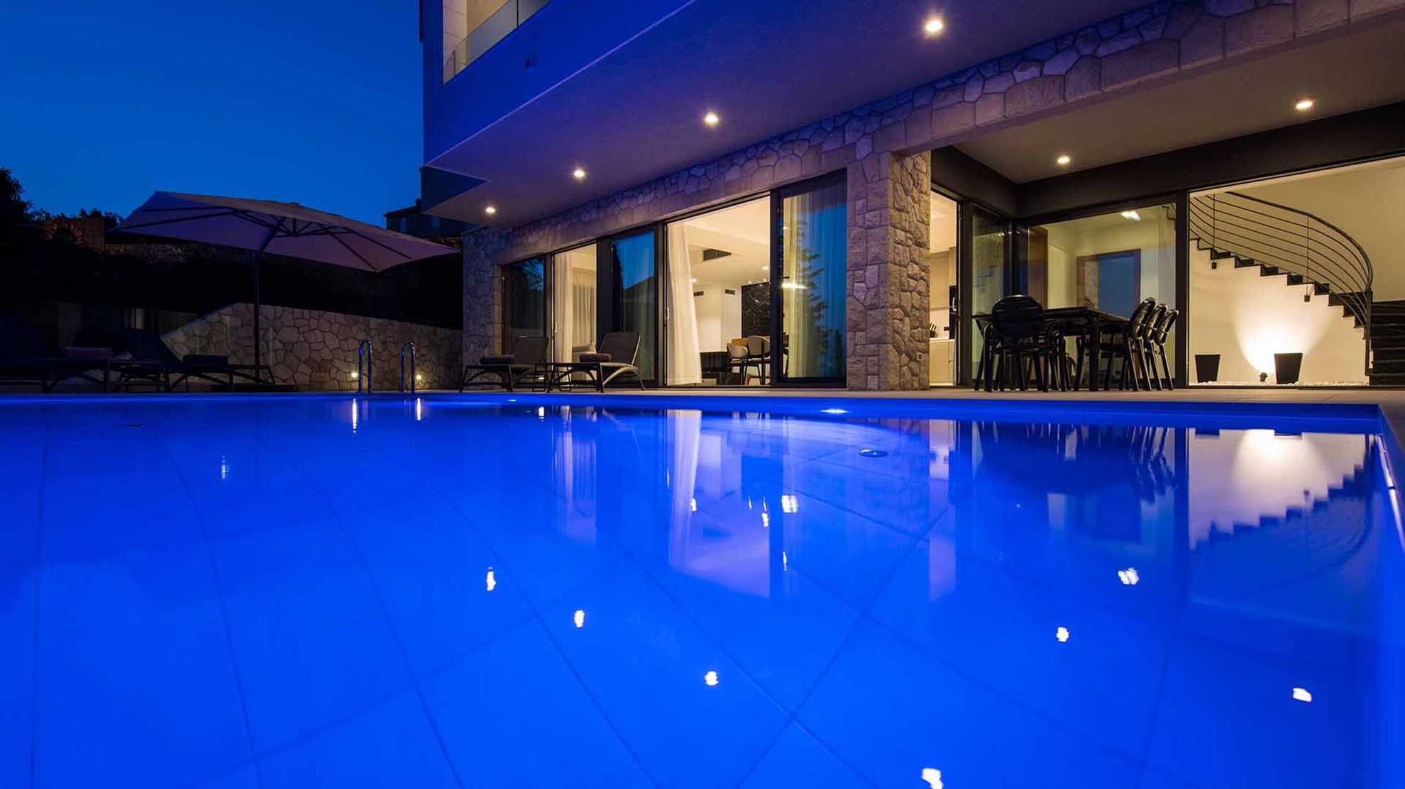 A modern mansion with a fantastic sea view