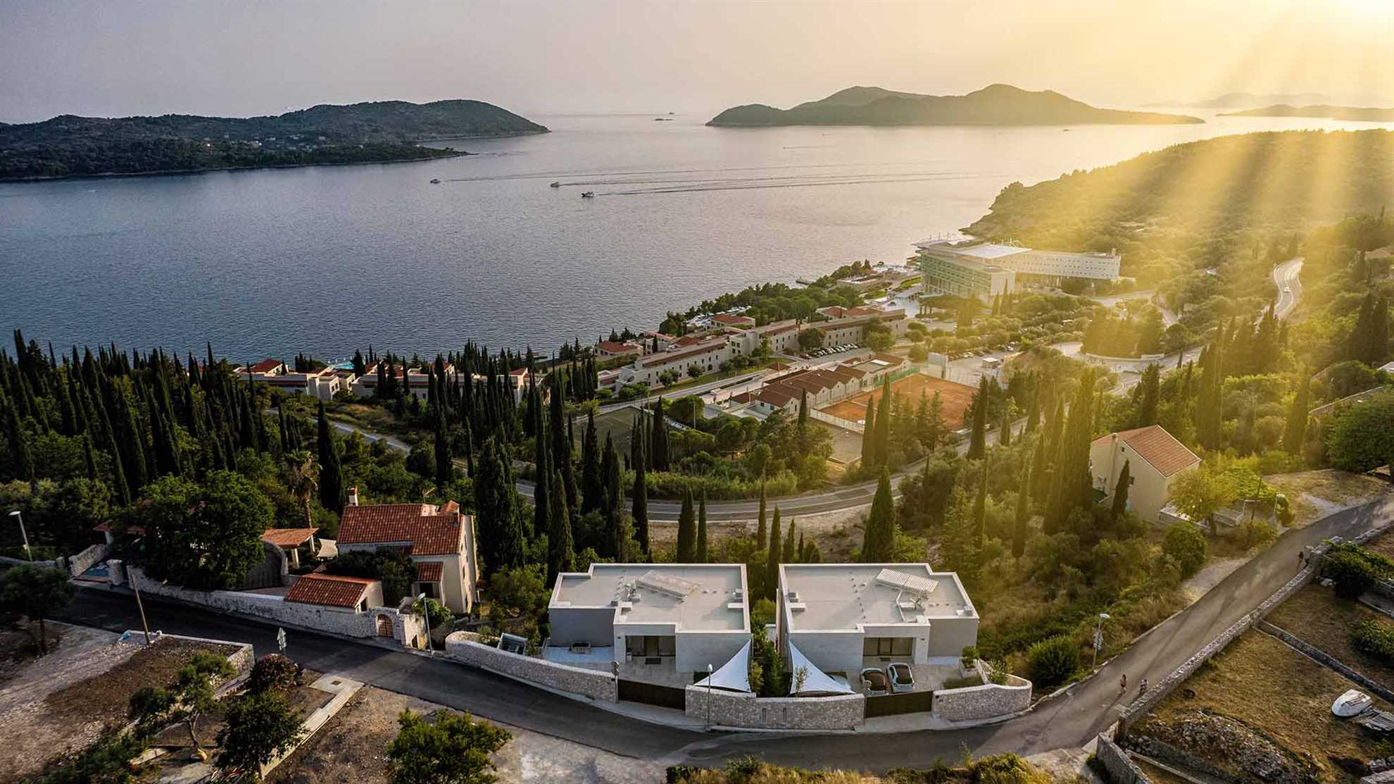 A modern mansion with a fantastic sea view