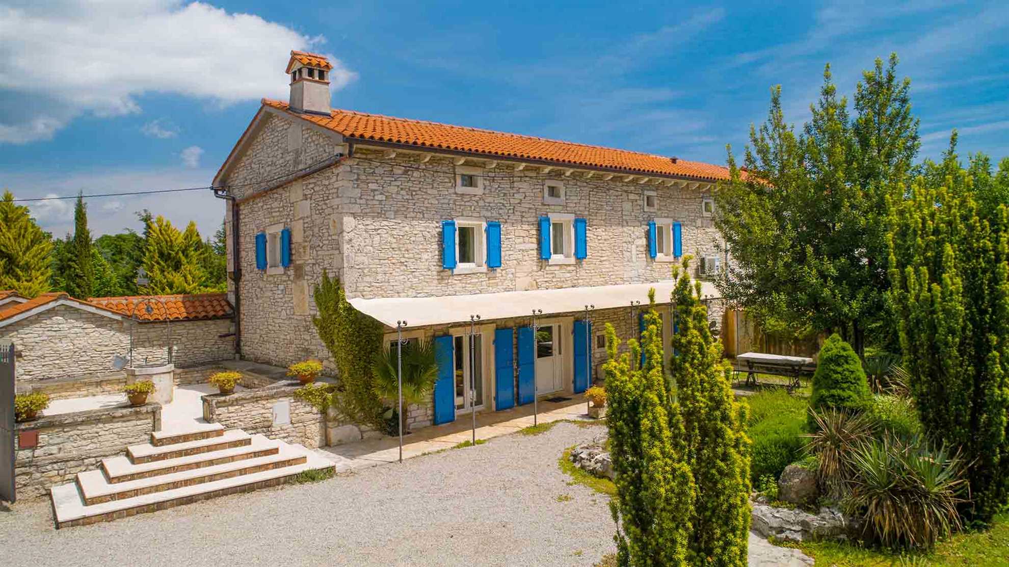 A heritage villa in Istria with a designer swimming pool