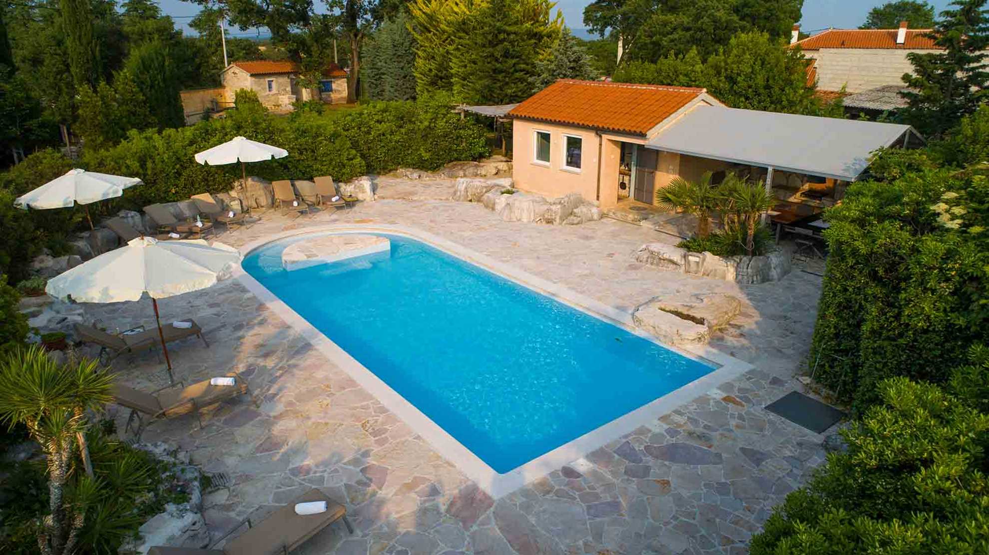 A heritage villa in Istria with a designer swimming pool