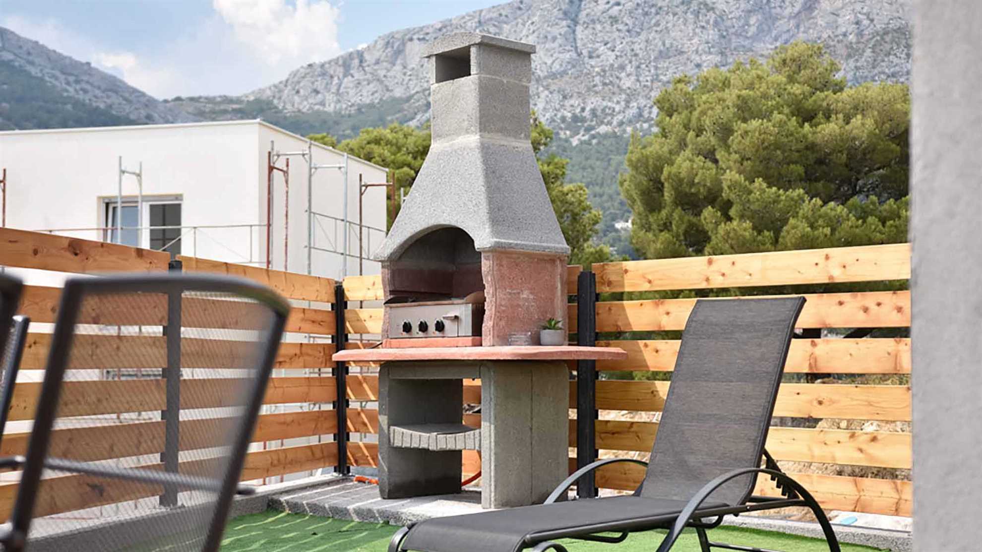 A modern poolside villa on Klis, Split with a swimming pool
