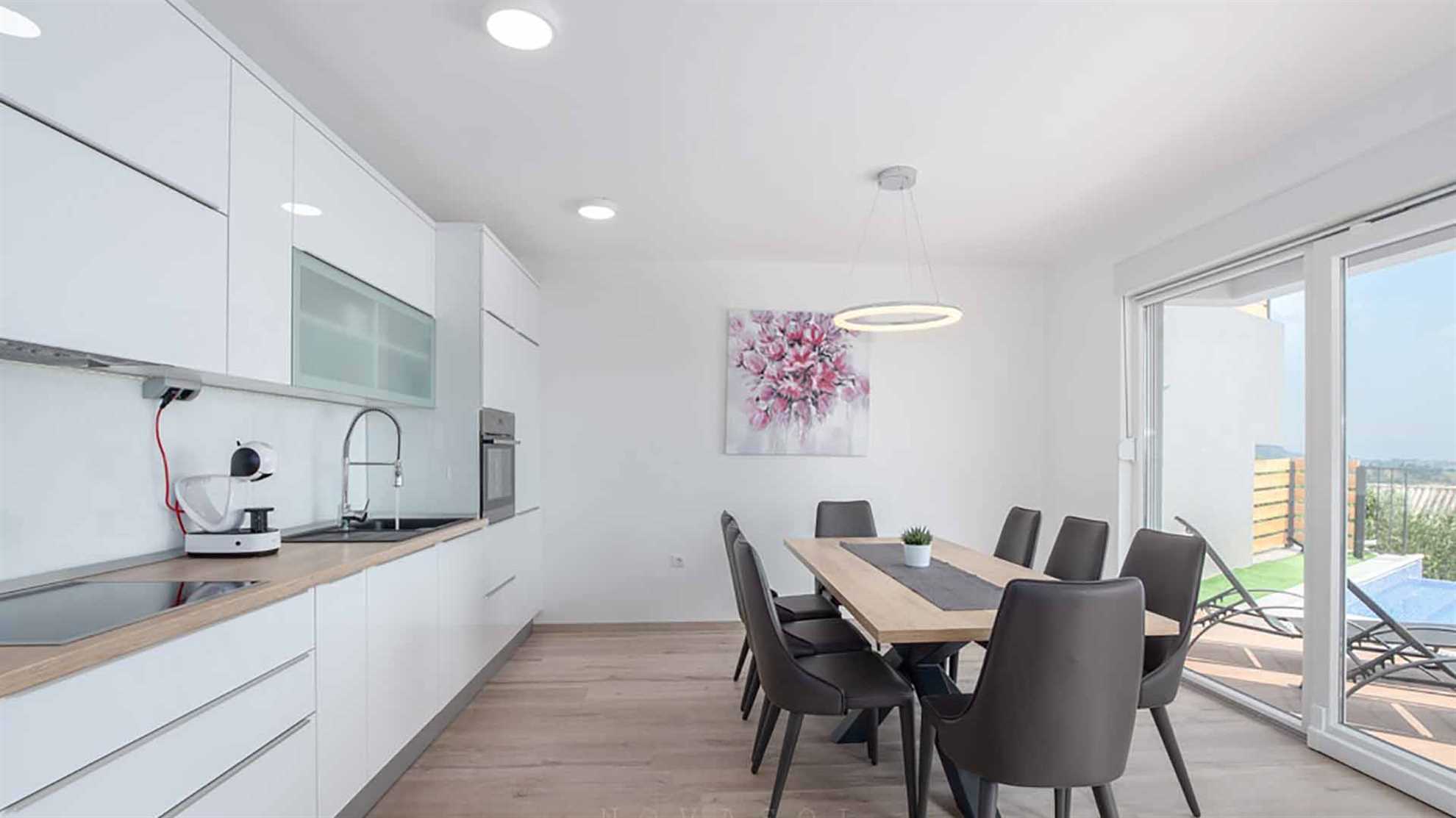 A modern poolside villa on Klis, Split with a swimming pool