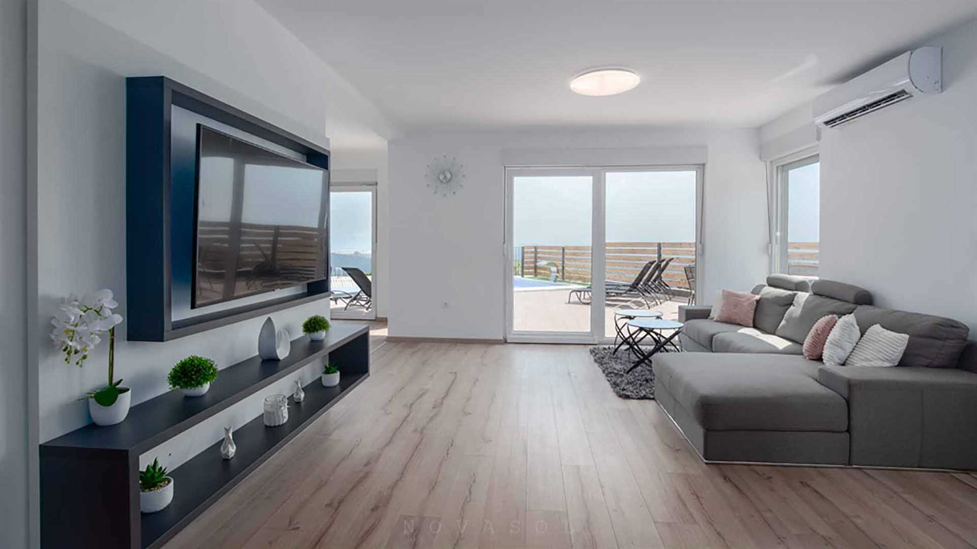 A modern poolside villa on Klis, Split with a swimming pool