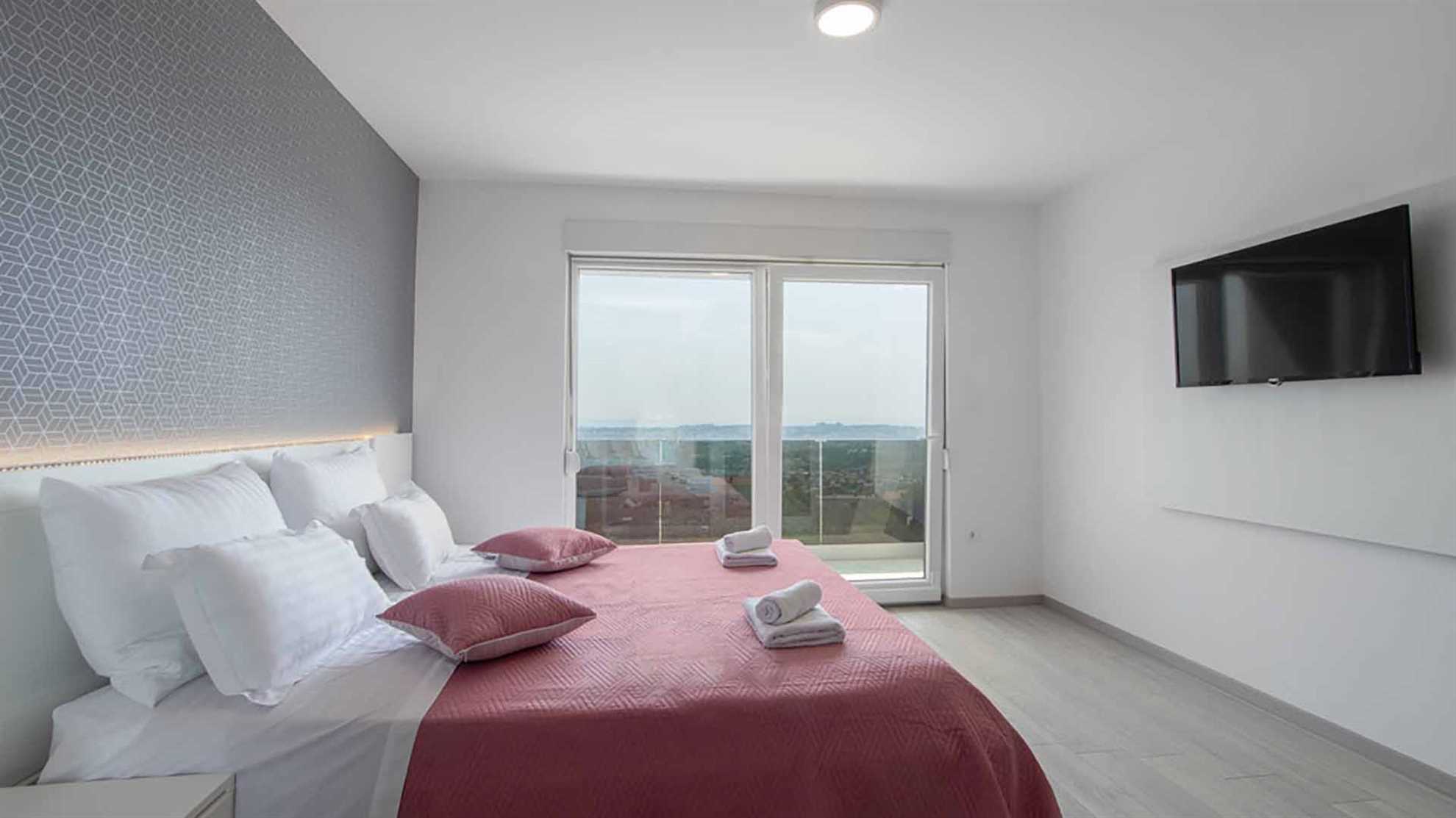A modern poolside villa on Klis, Split with a swimming pool