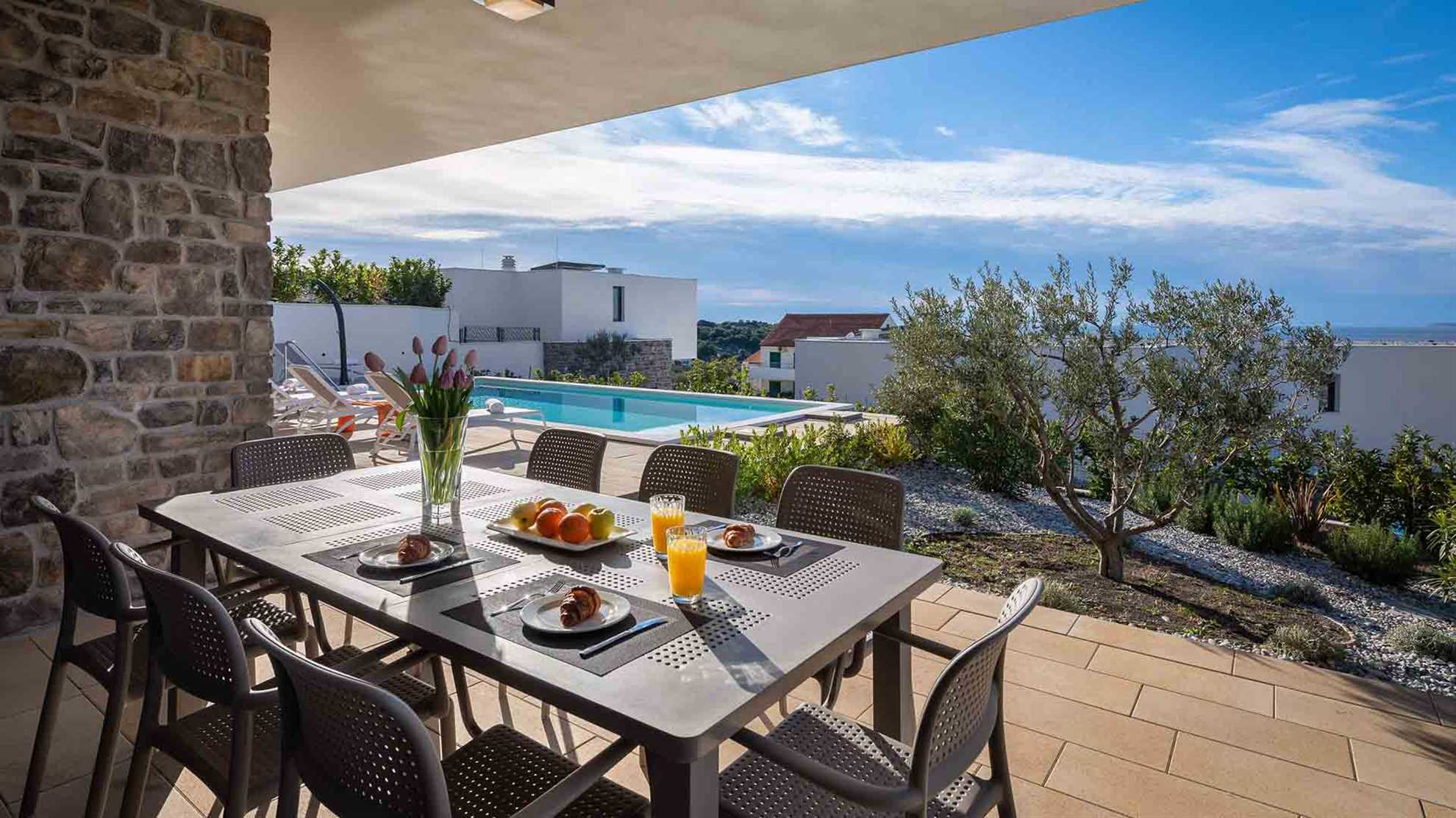 Luxury beachfront villa with swimming pool