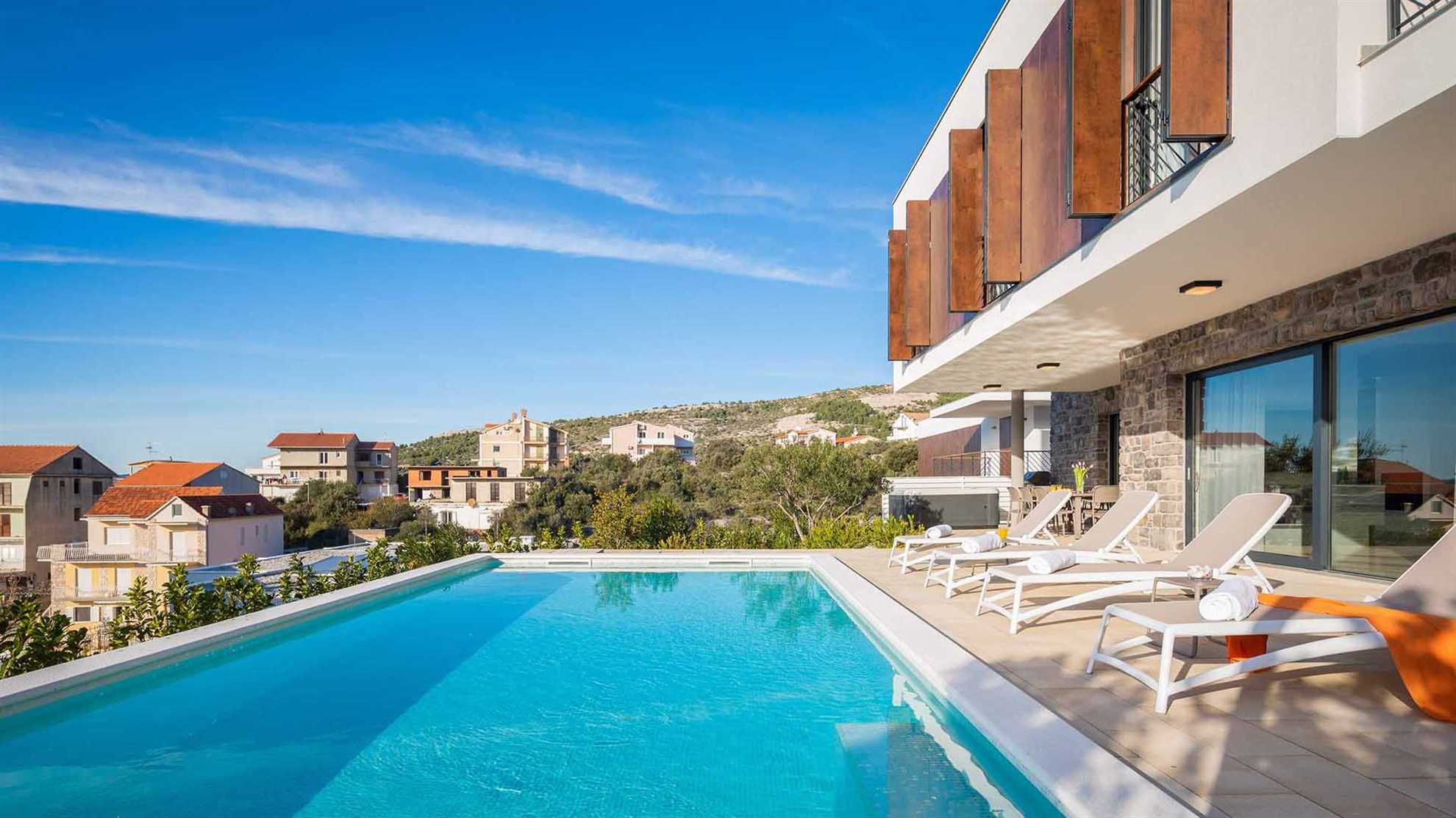 Luxury beachfront villa with swimming pool