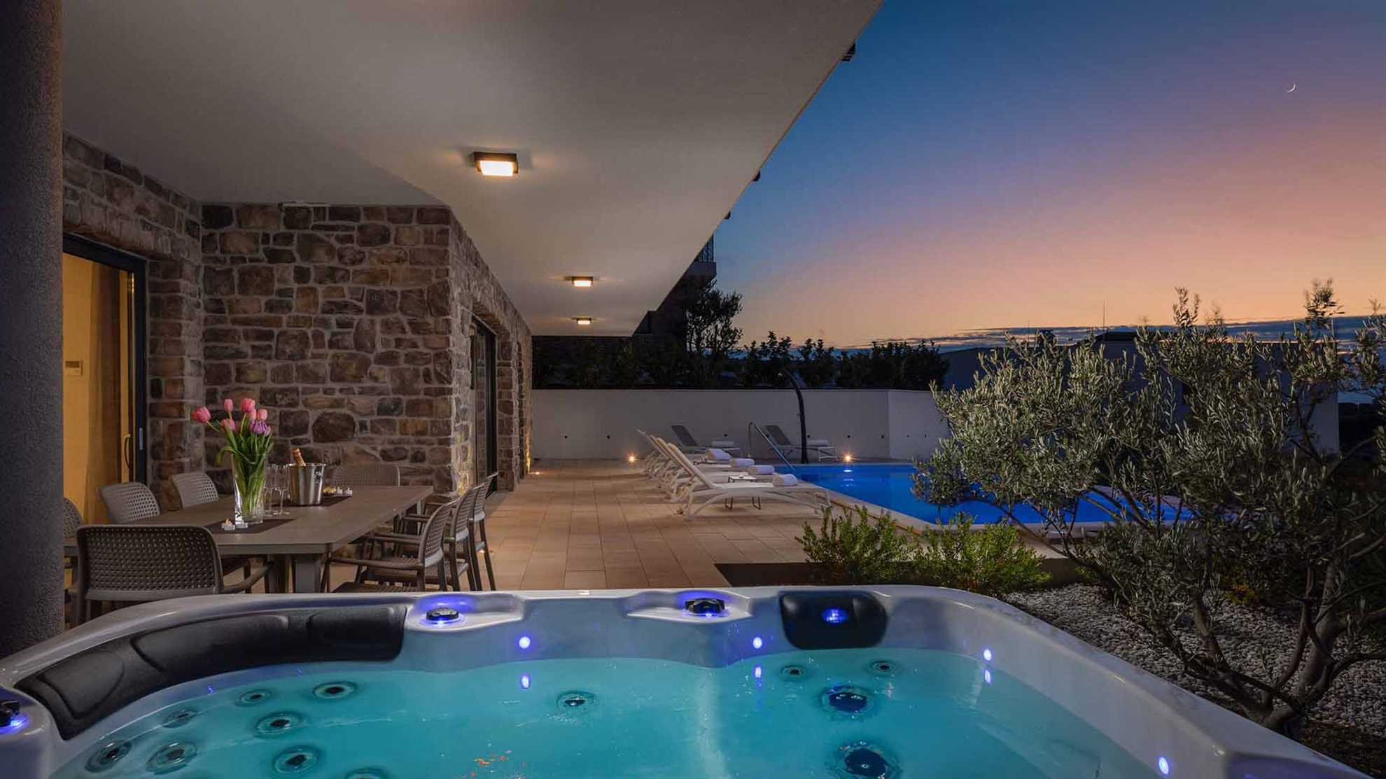 Luxury beachfront villa with swimming pool