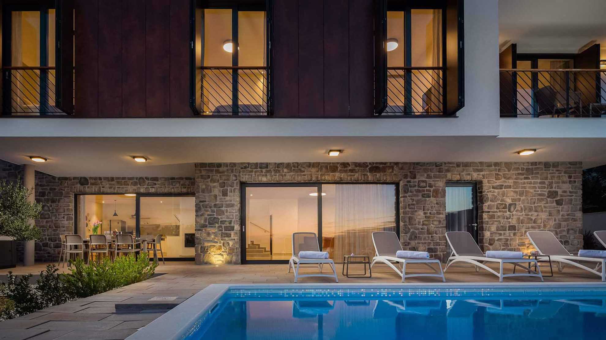 Luxury beachfront villa with swimming pool