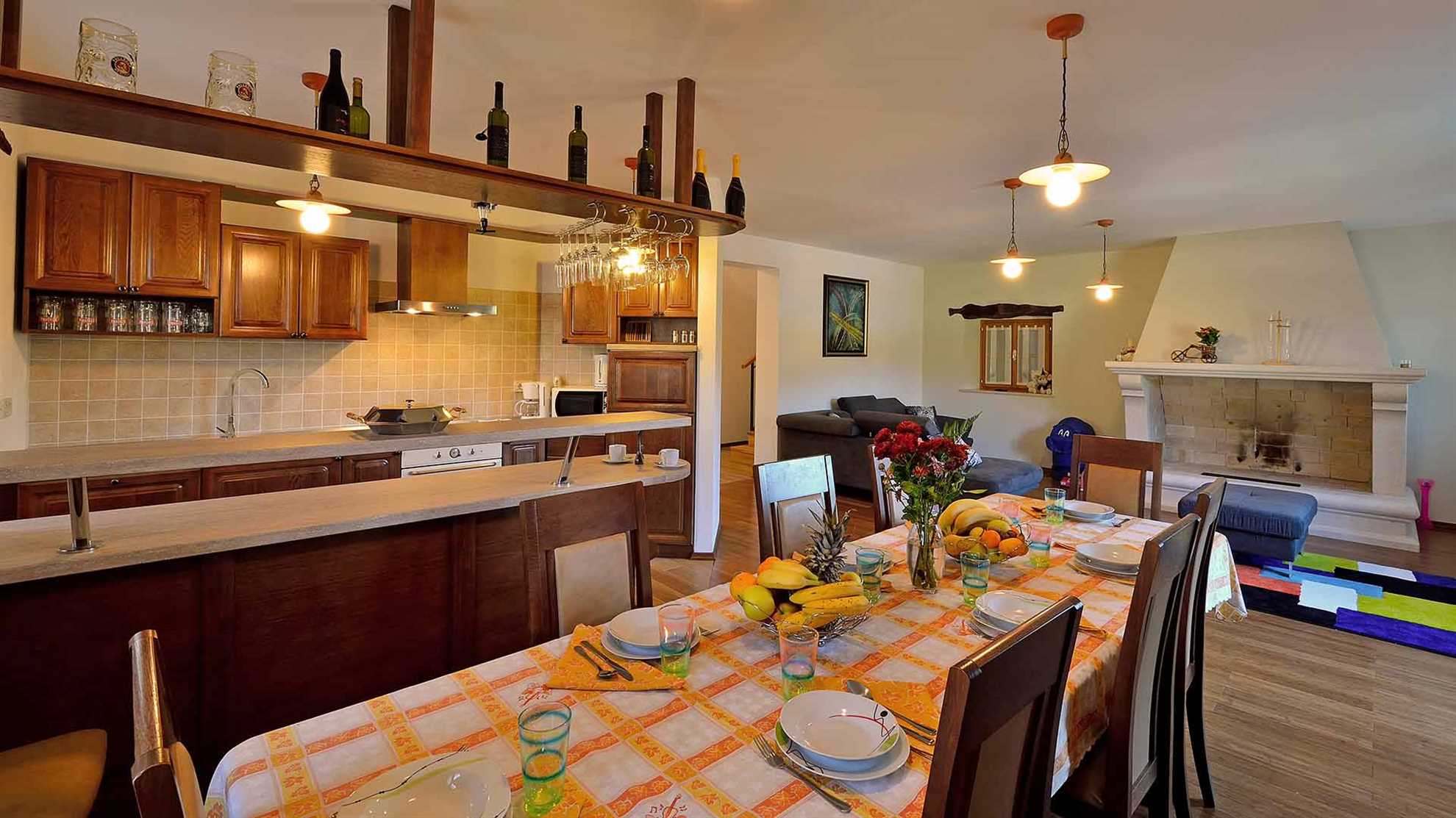 Estate with four stone villas and swimming pool