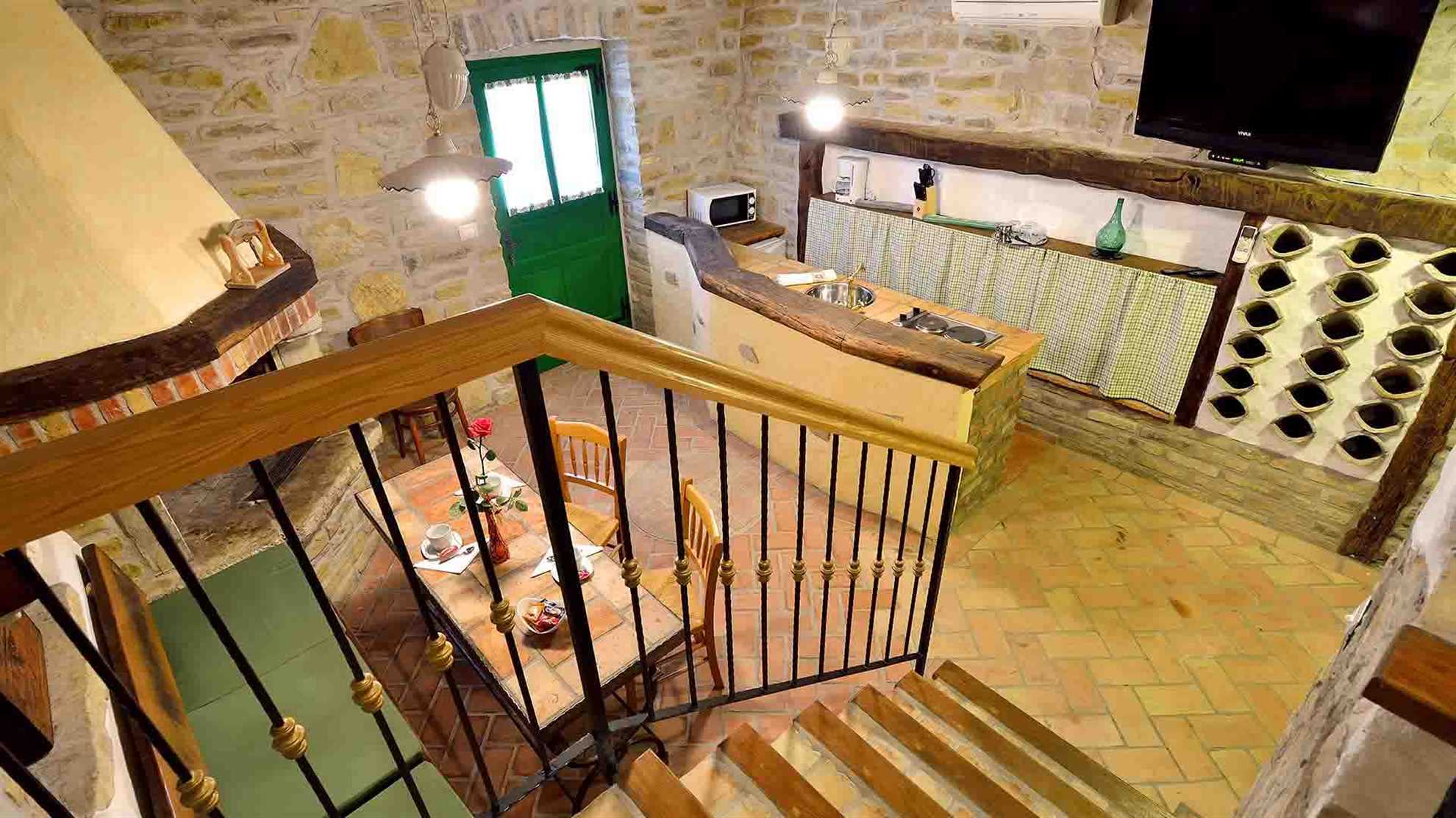 Estate with four stone villas and swimming pool