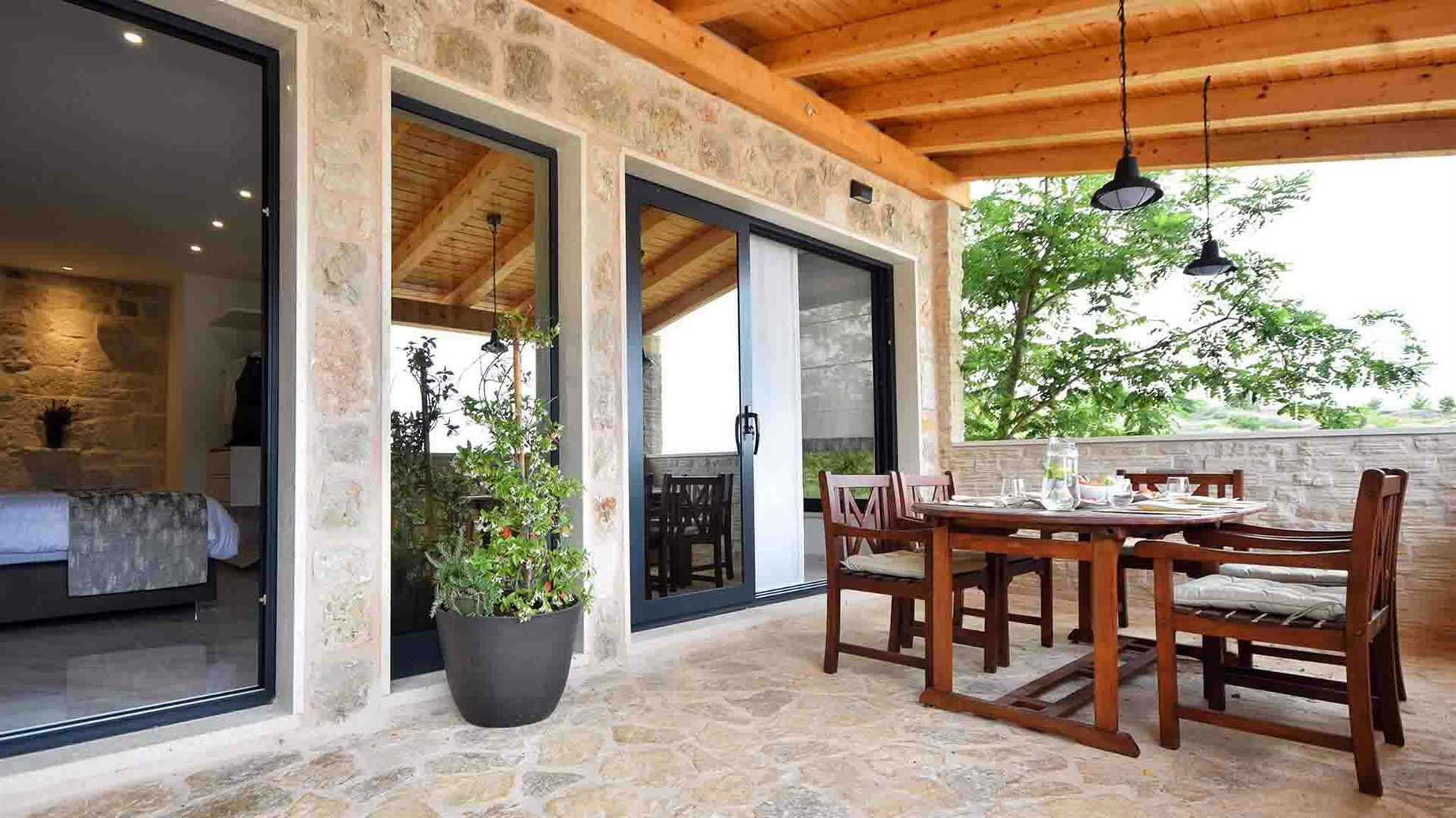 A traditional stone villa on Hvar with  pool