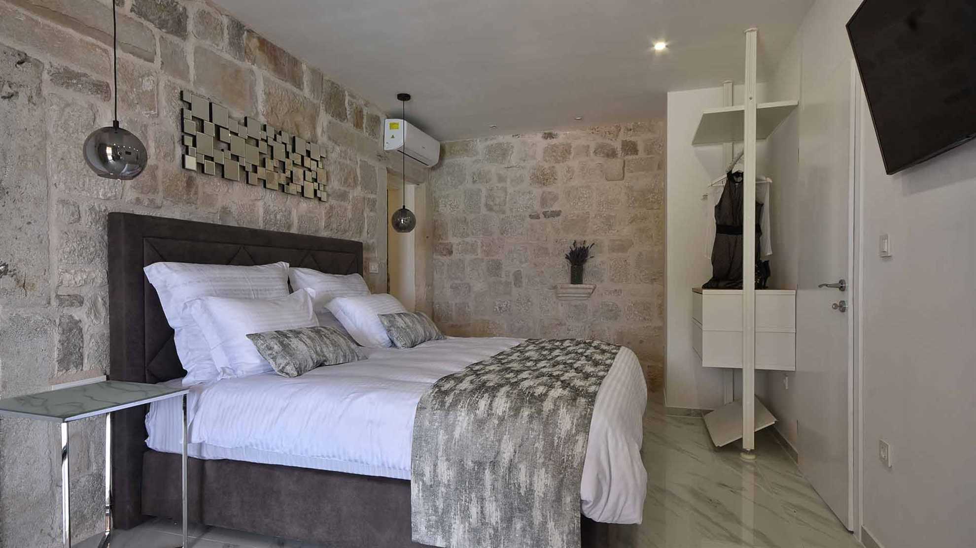 A traditional stone villa on Hvar with  pool