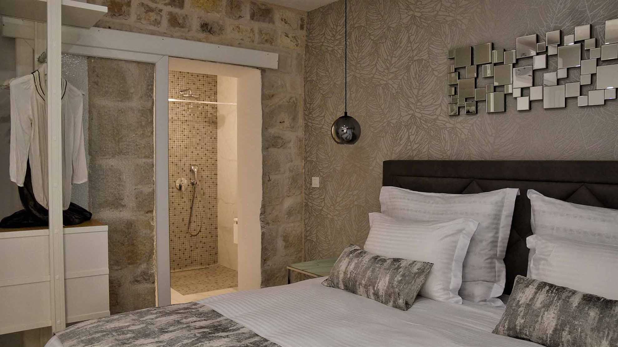 A traditional stone villa on Hvar with  pool