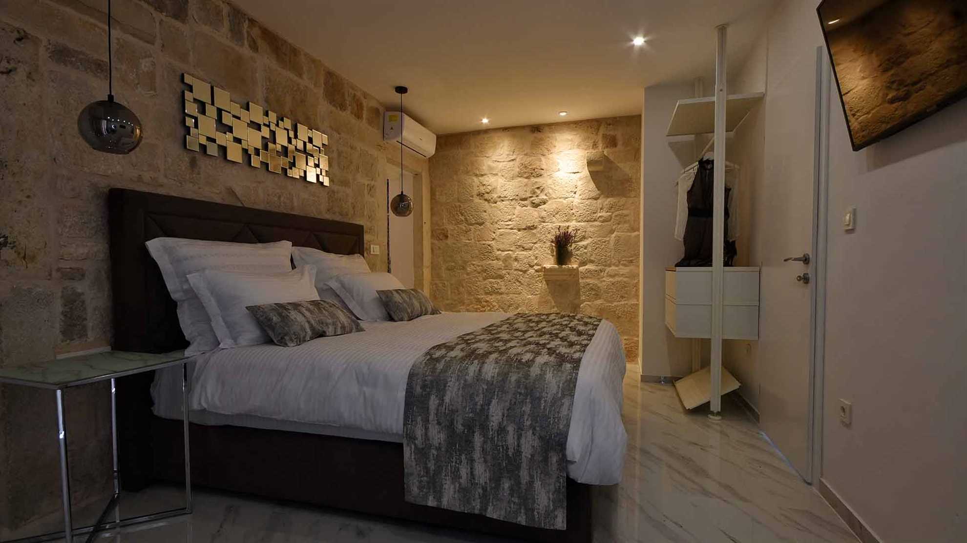 A traditional stone villa on Hvar with  pool