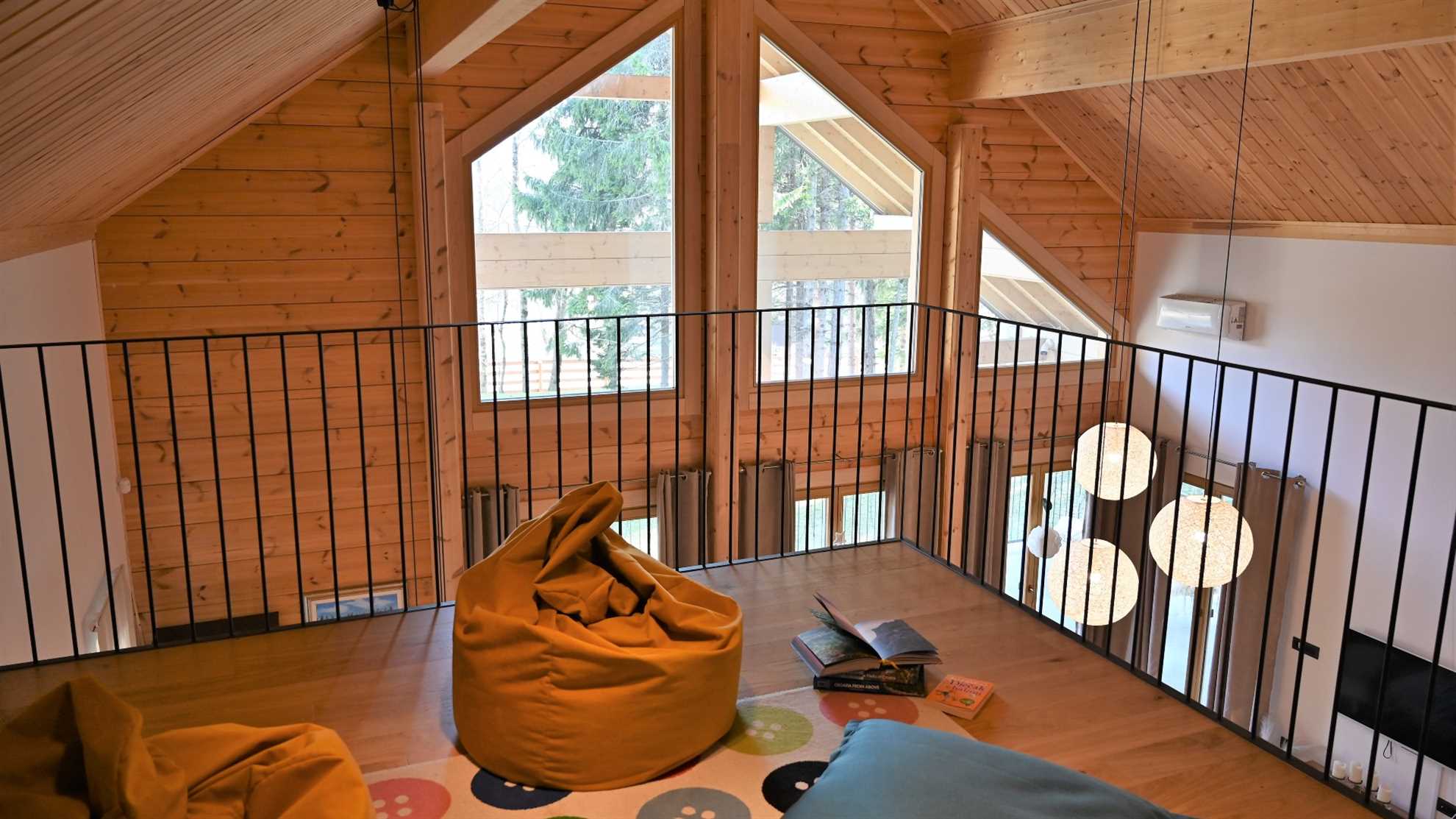 A luxury mountain cabin in Stari Laz featuring a finnish sauna